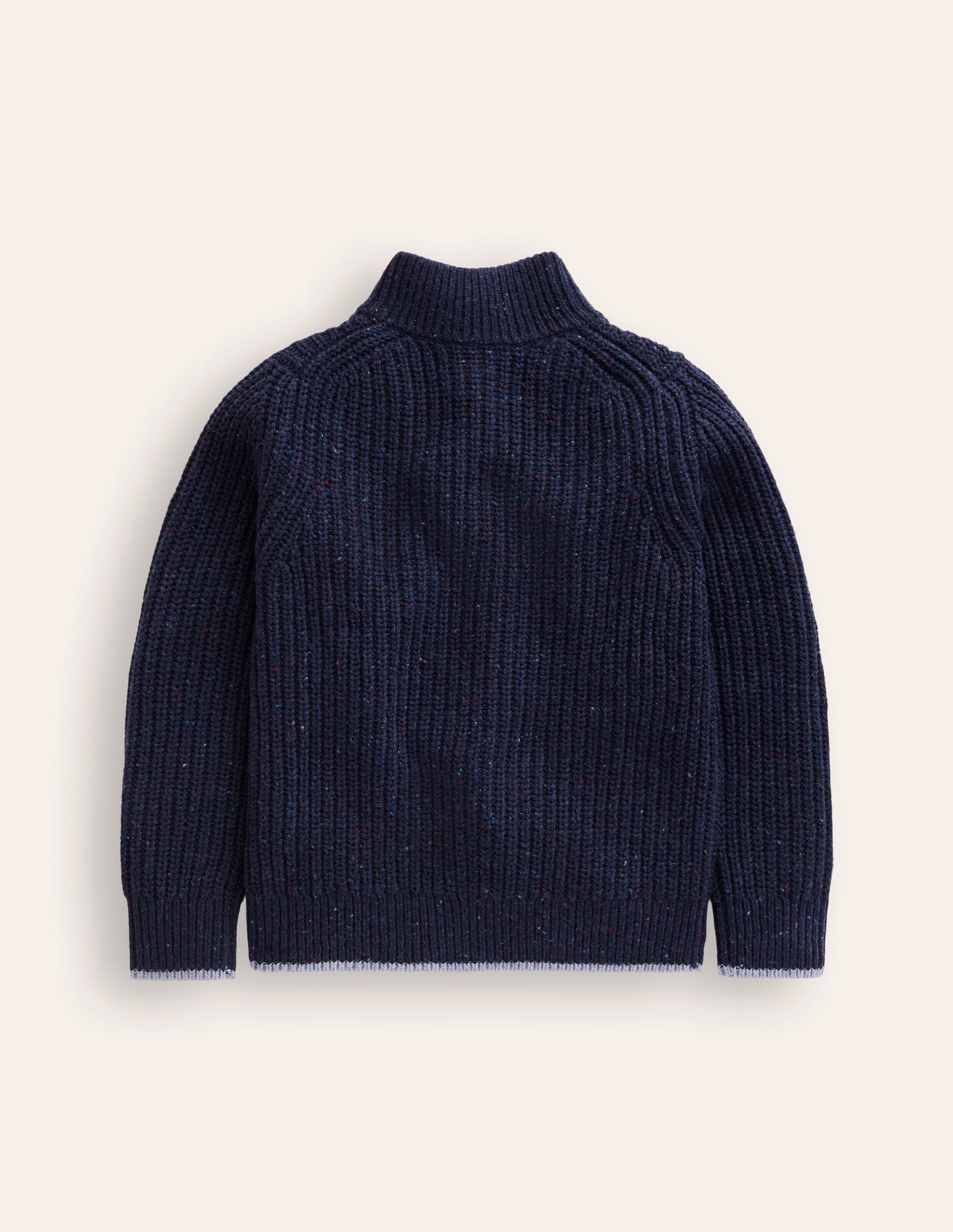 Heritage Half-Zip Jumper-Navy Neps-2