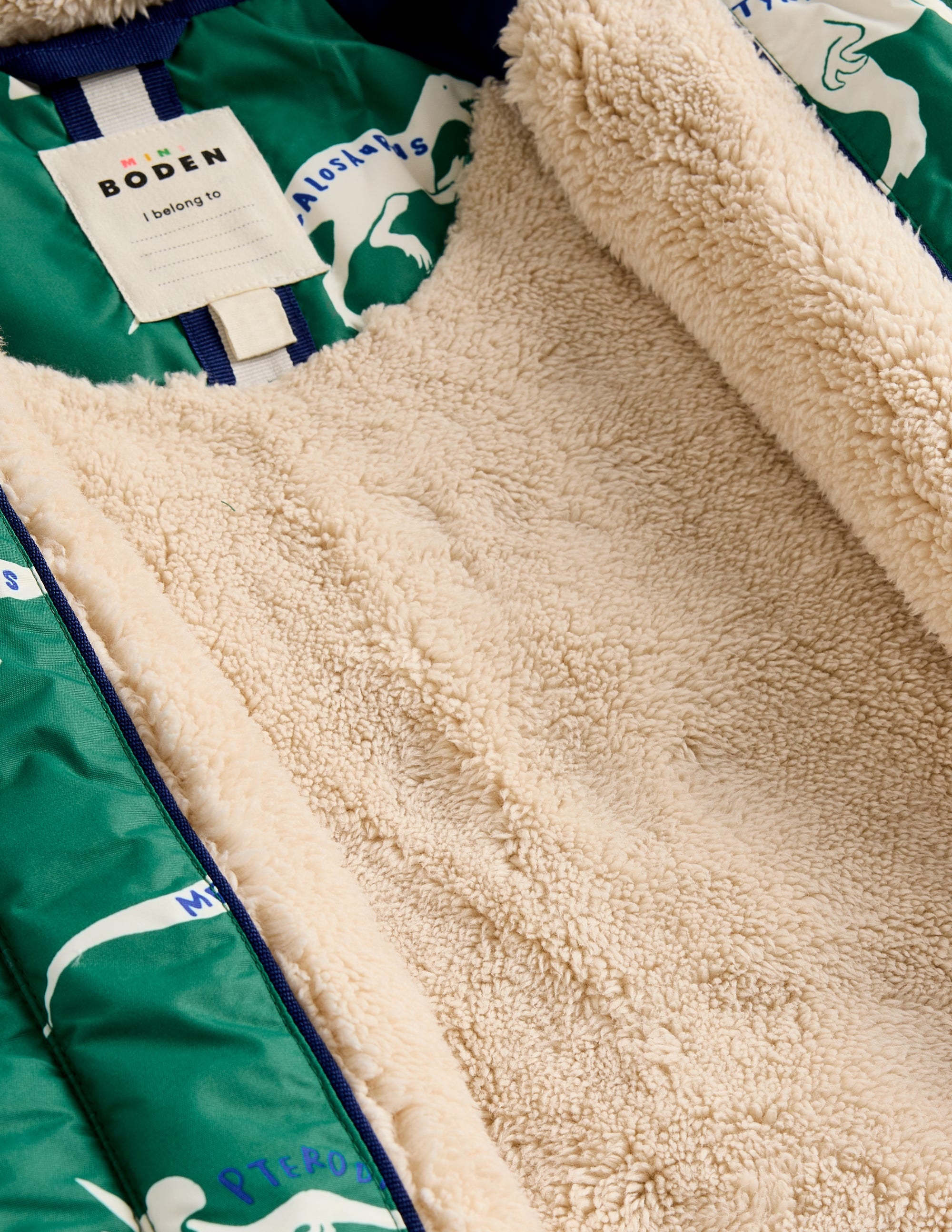 Sherpa Lined Anorak-Spruce Green Dino - Image 5