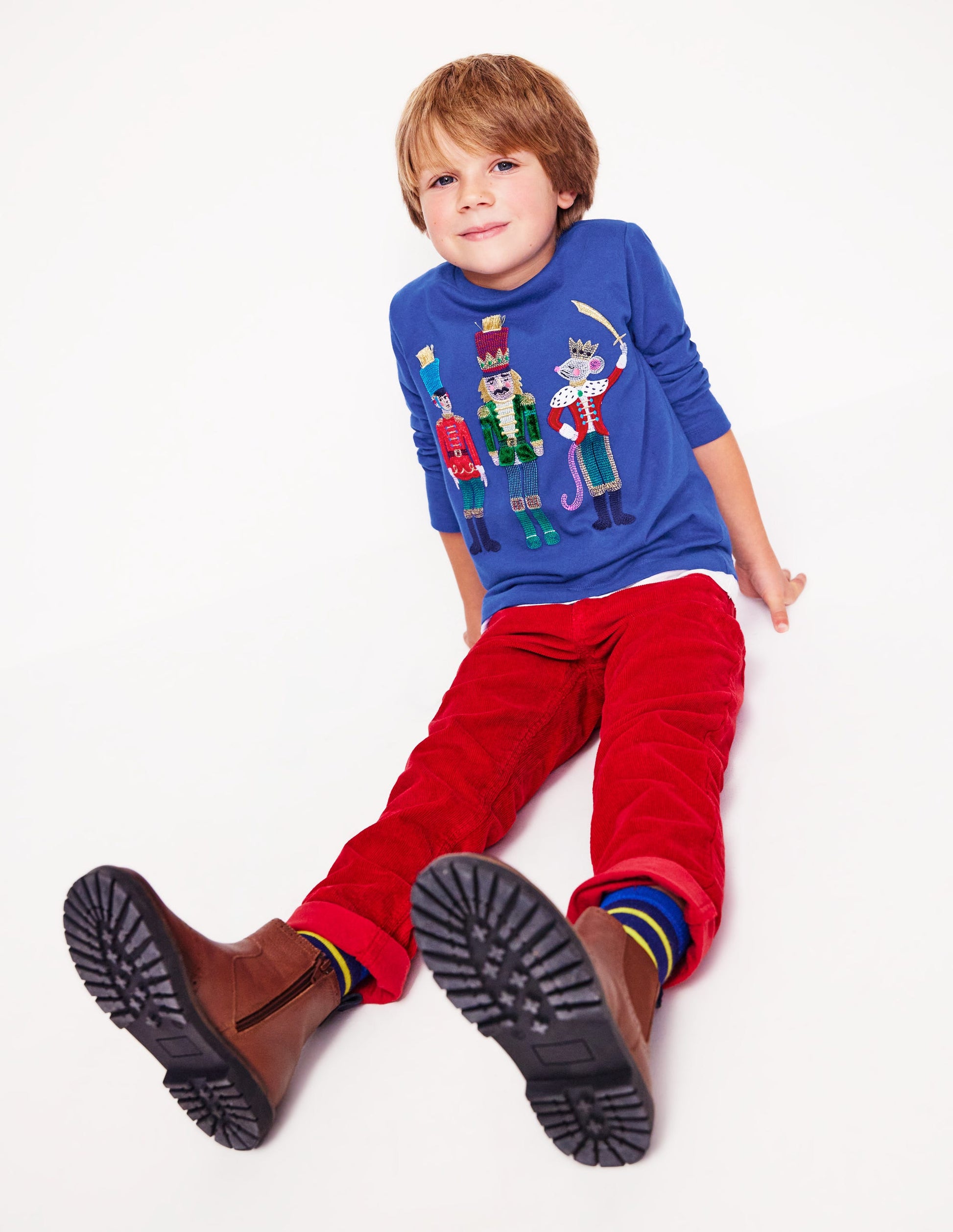 Fun Superstitch Grid T-Shirt-Sapphire Blue-3