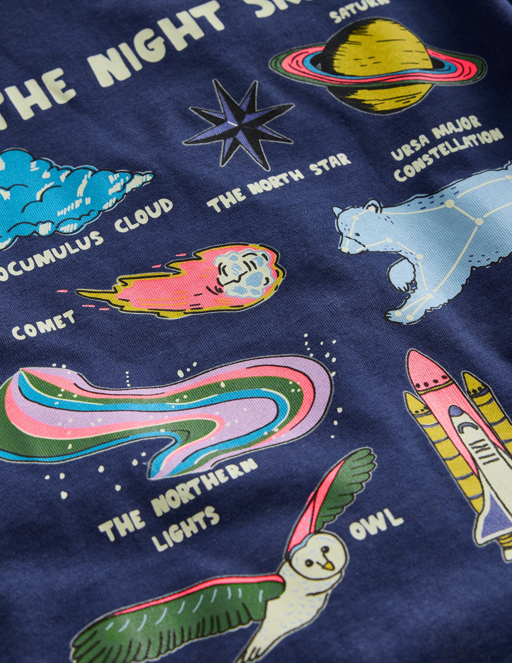 Glow-In-The-Dark T-Shirt-College Navy Night Sky-3