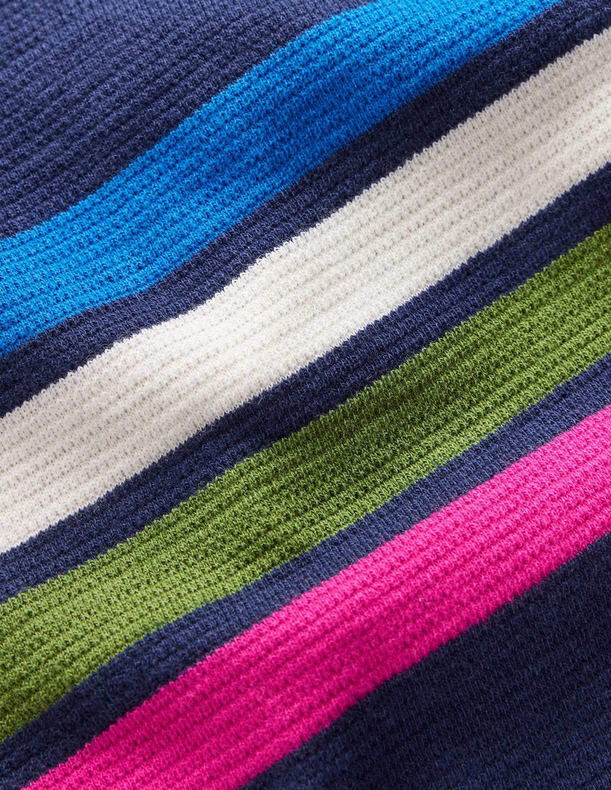 Textured T-Shirt-College Navy Chest Stripe - Image 3