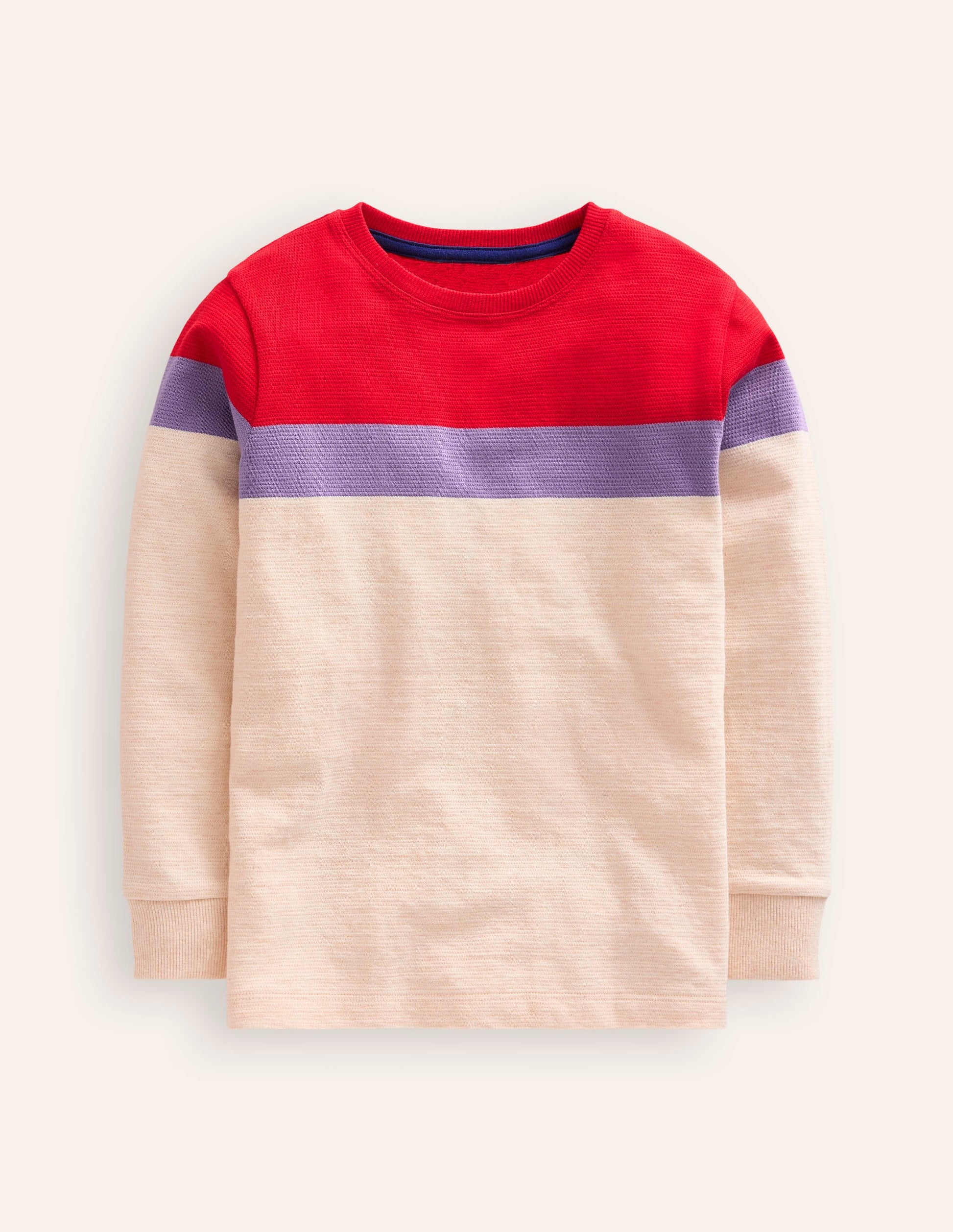 Textured T-Shirt-Poppy Red Multi-1