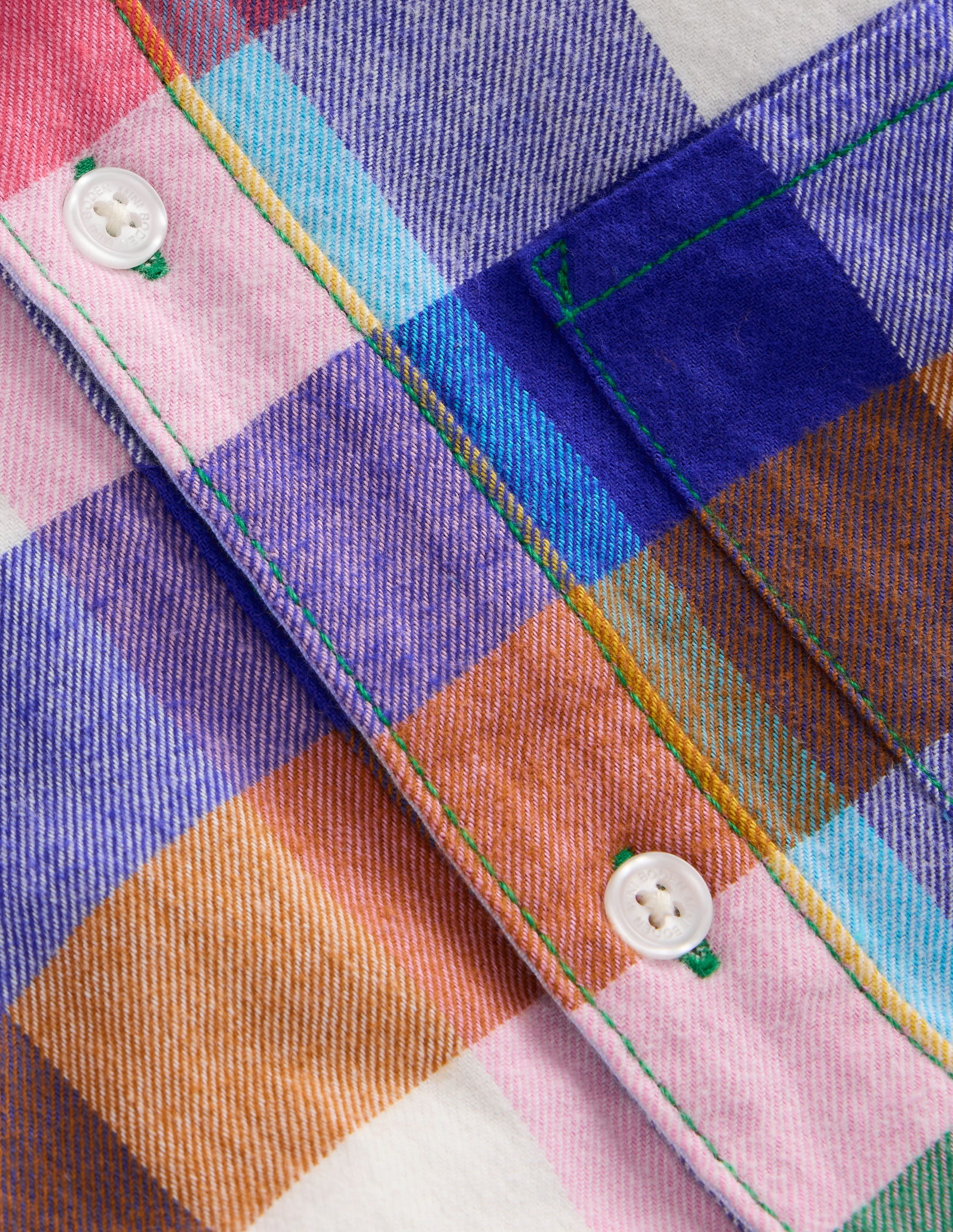 Cosy Cotton Check Shirt-Multi Gingham - Image 3