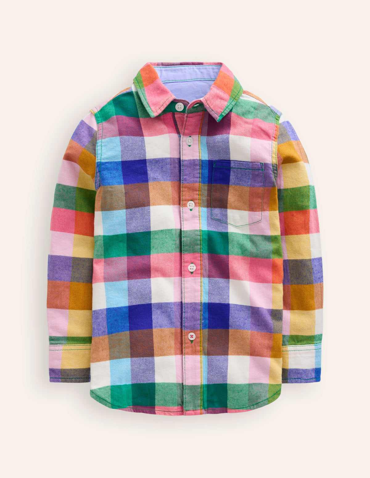 Cosy Cotton Check Shirt-Multi Gingham-1