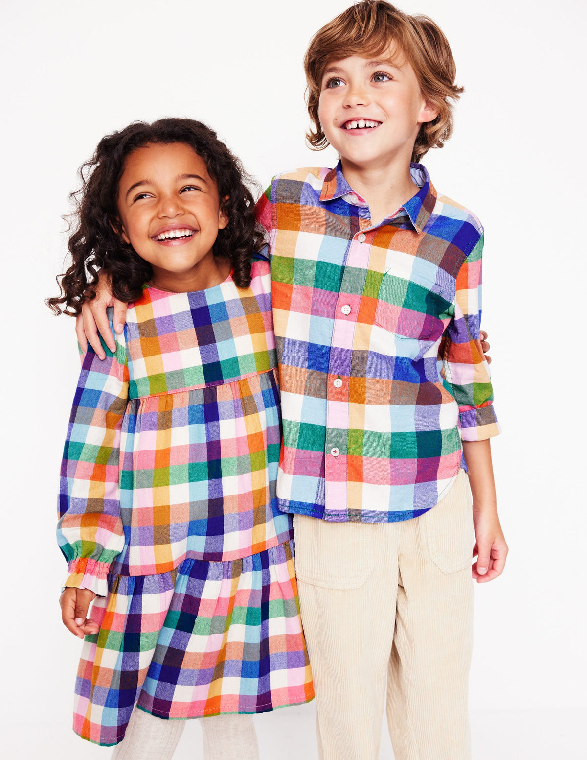 Cosy Cotton Check Shirt-Multi Gingham-4