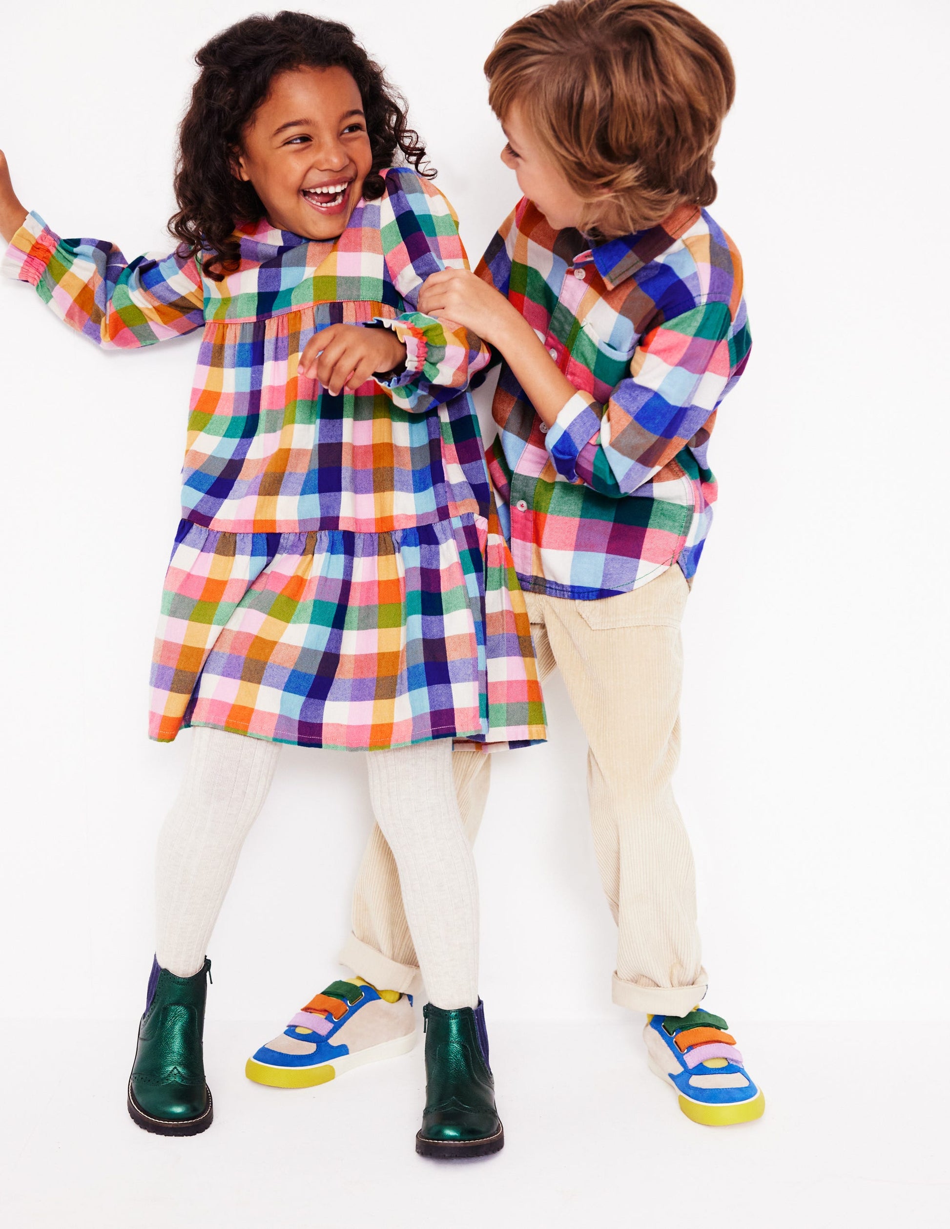 Cosy Cotton Check Shirt-Multi Gingham-5