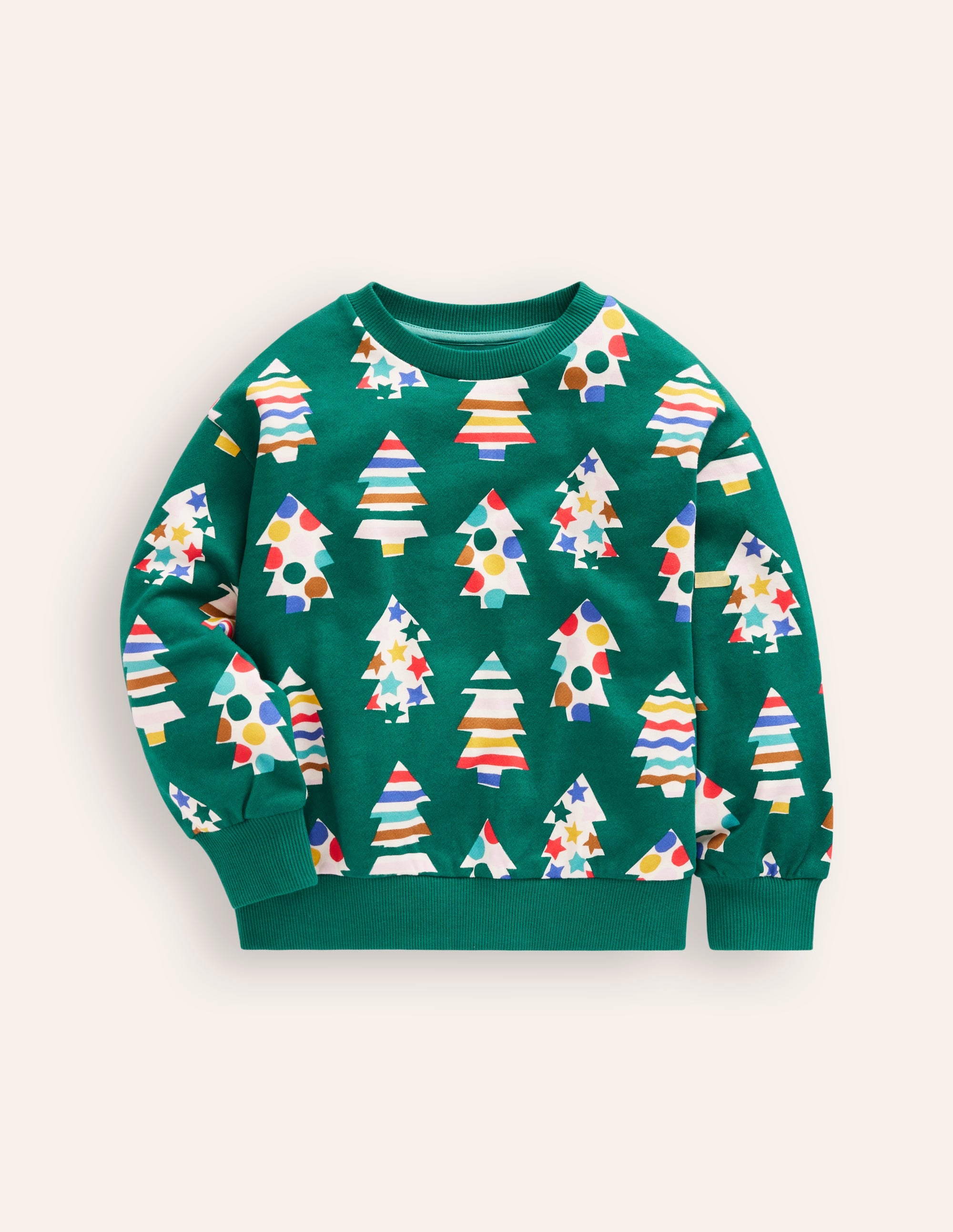Printed Sweatshirt-Christmas Tree - Image 1