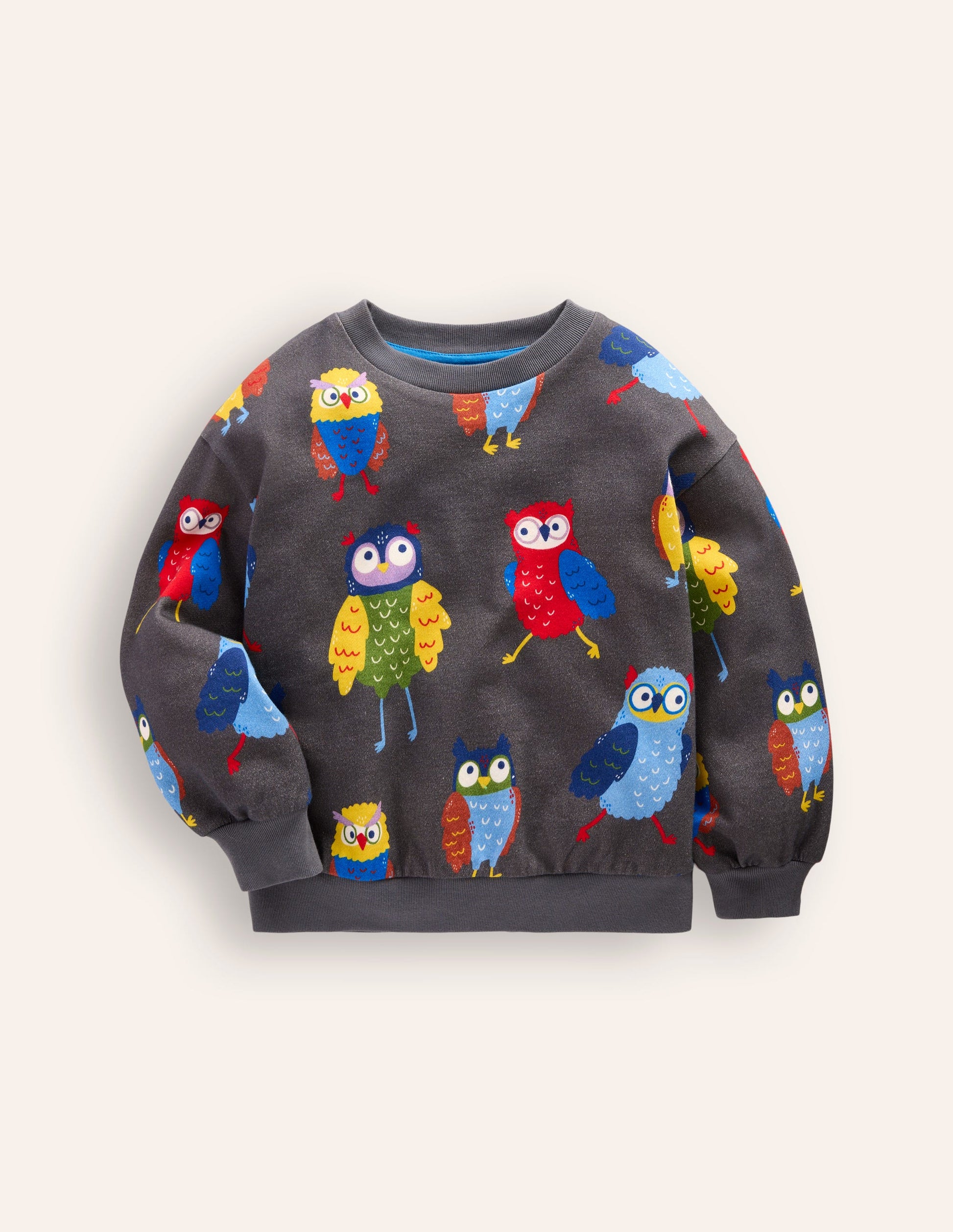 Printed Sweatshirt-Dude Owls-1
