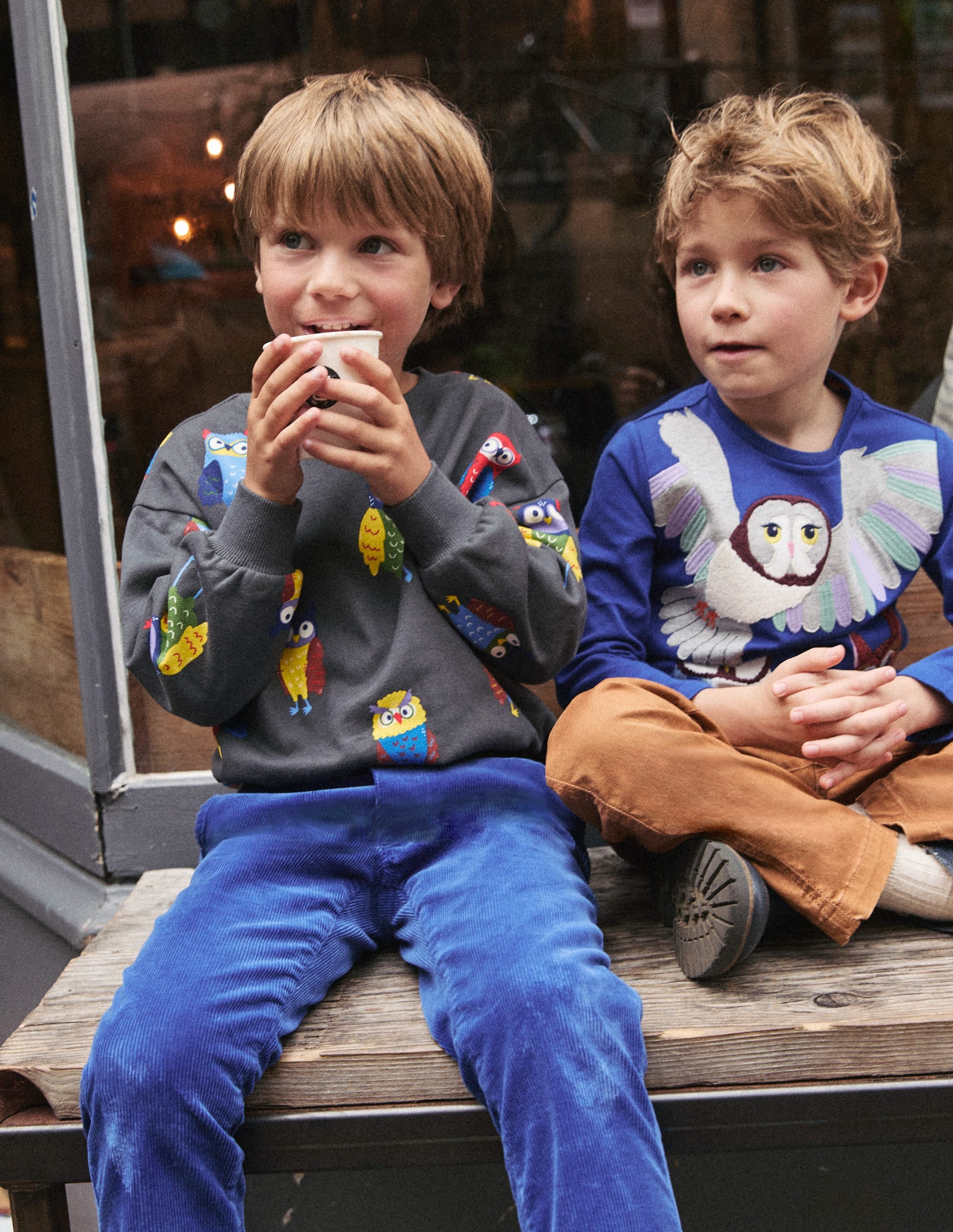 Printed Sweatshirt-Dude Owls - Image 4