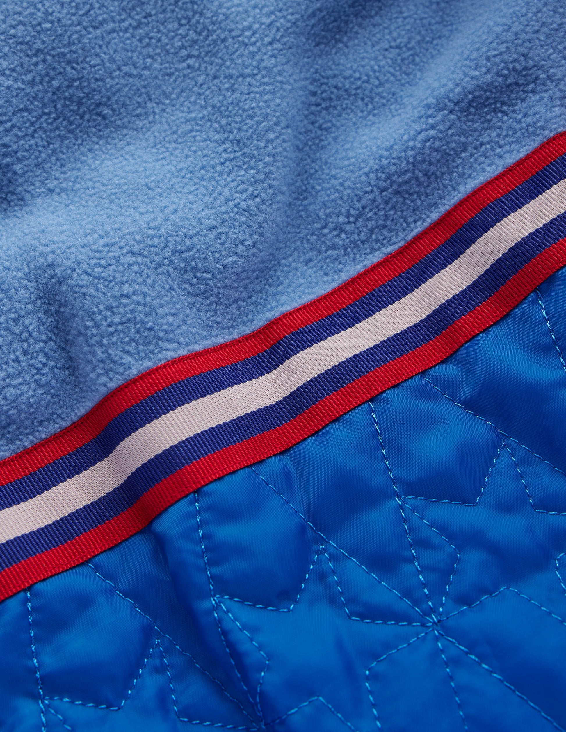 Fleece Lined Padded Coat-College Navy Colourblock-3