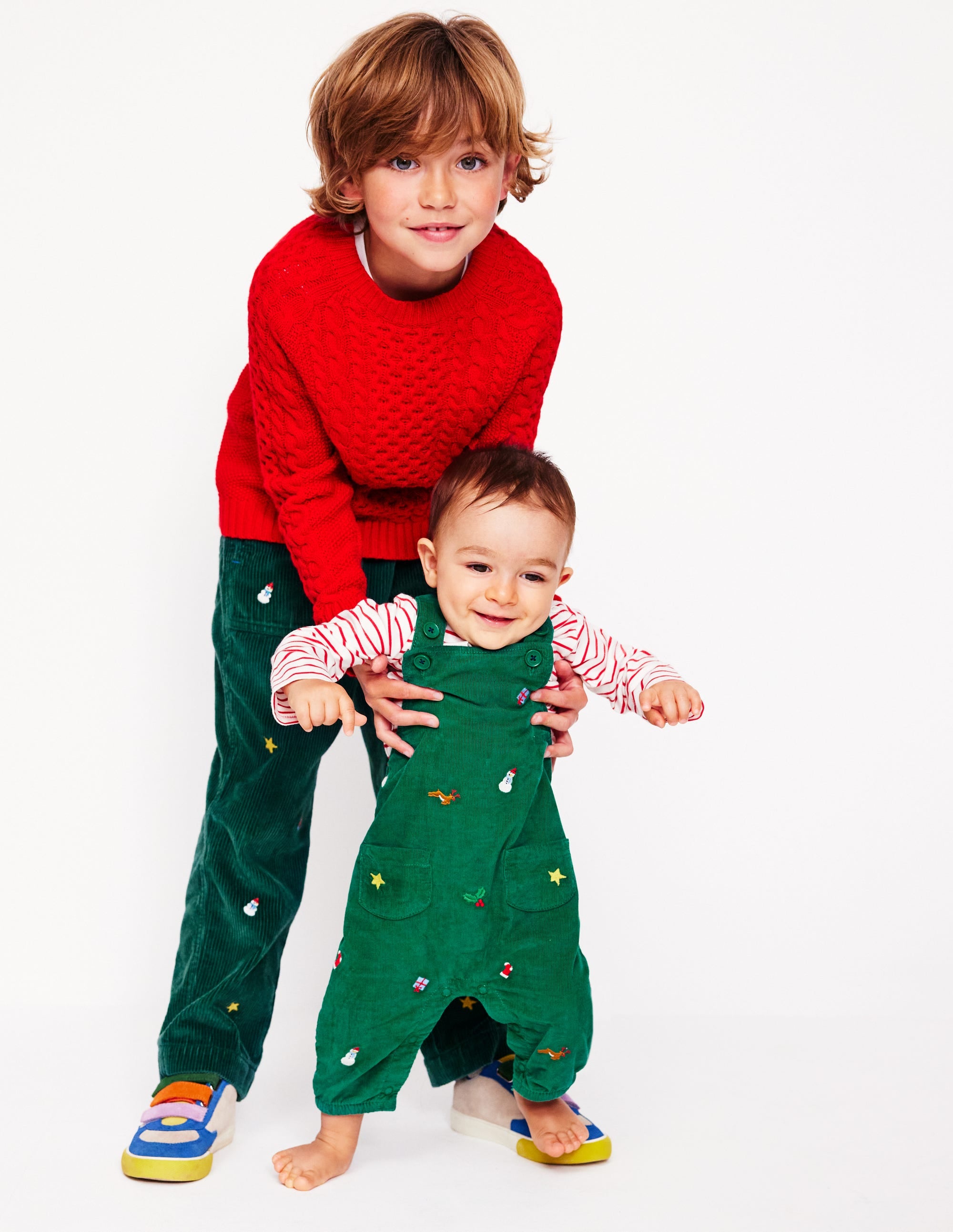 Pull-On Cord Trousers-Festive Embroidery - Image 4