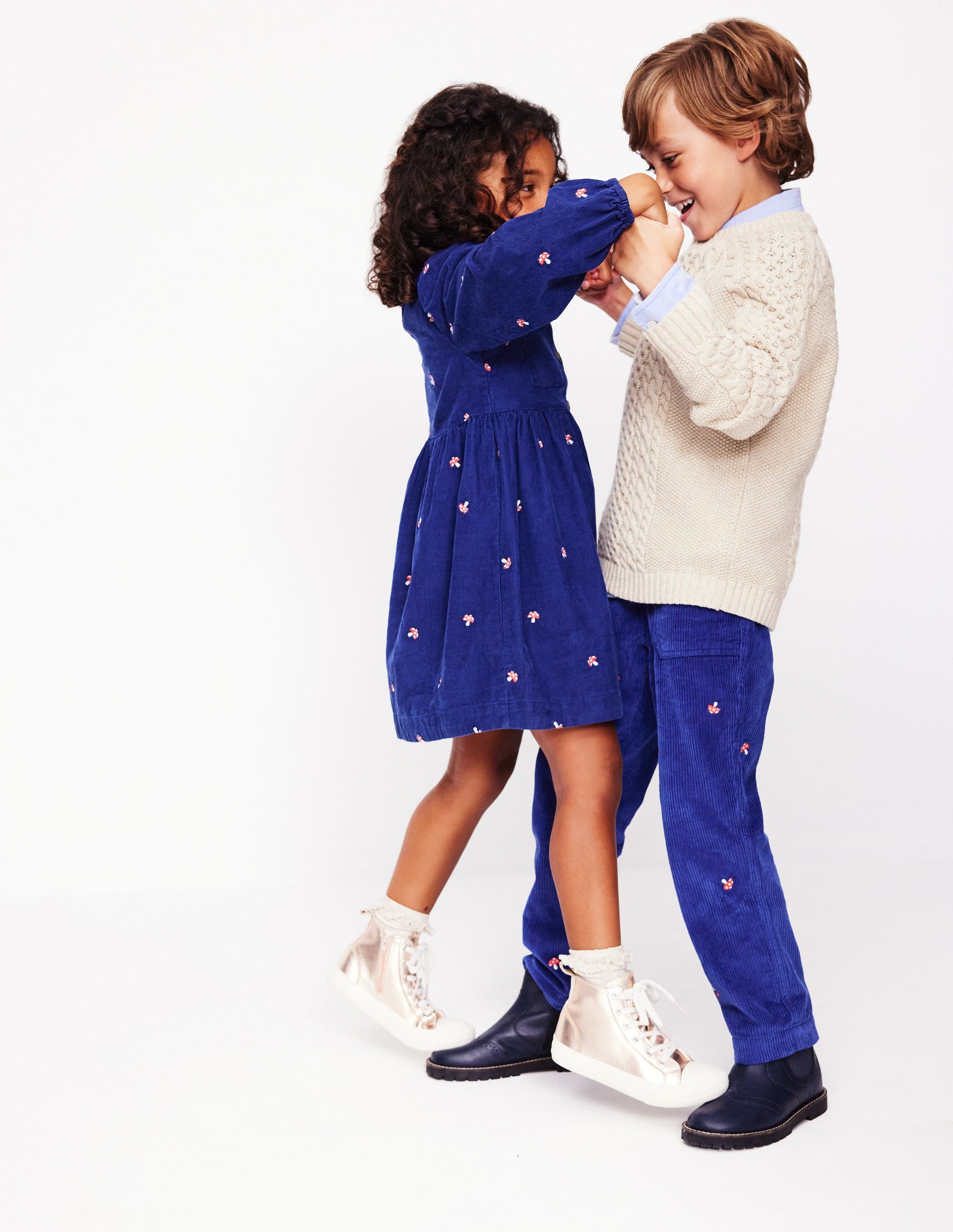 Pull-On Cord Trousers-Sapphire Blue Toadstool-4