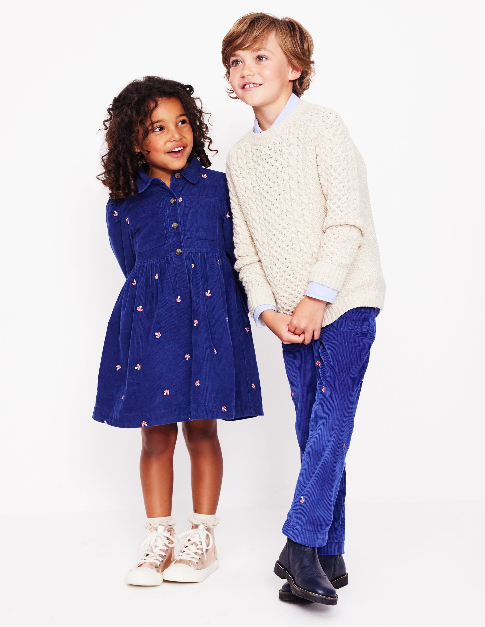 Pull-On Cord Trousers-Sapphire Blue Toadstool - Image 5