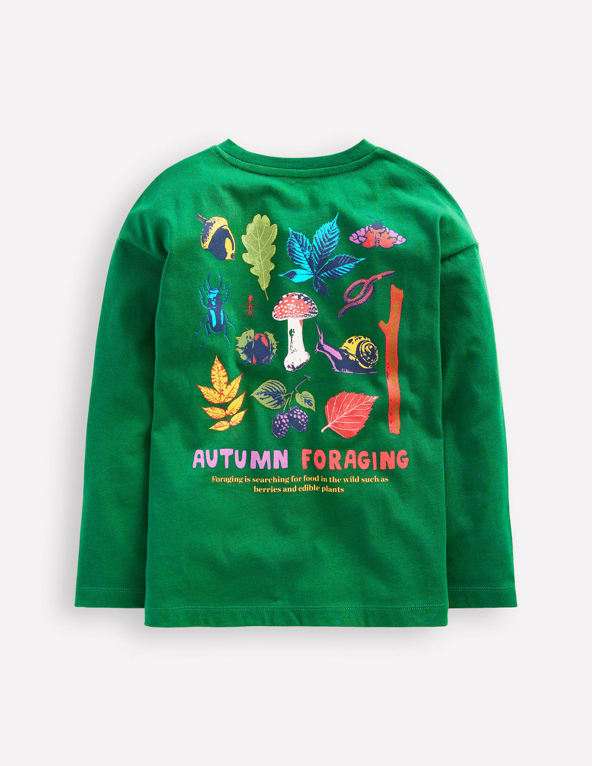 Educational T-Shirt-Jewel Green Autumn Foraging - Image 2