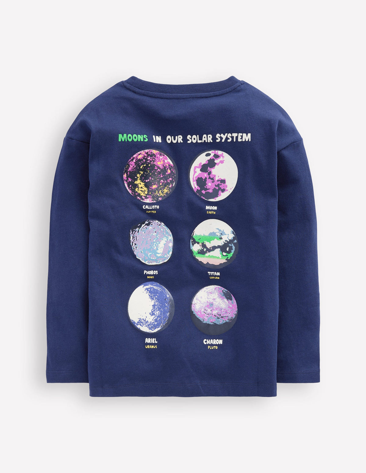 Educational T-Shirt-College Navy Planets - Image 2