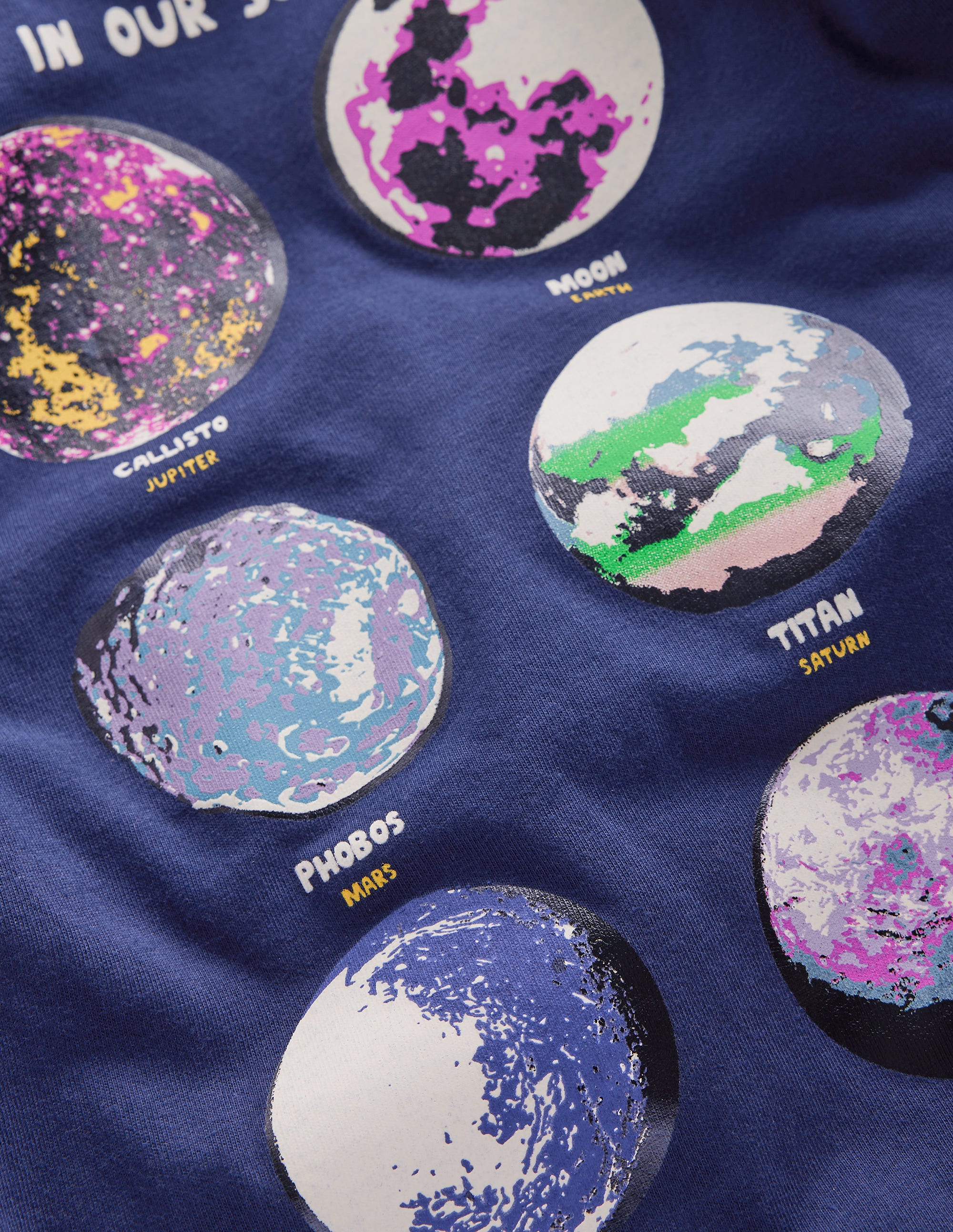 Educational T-Shirt-College Navy Planets - Image 3