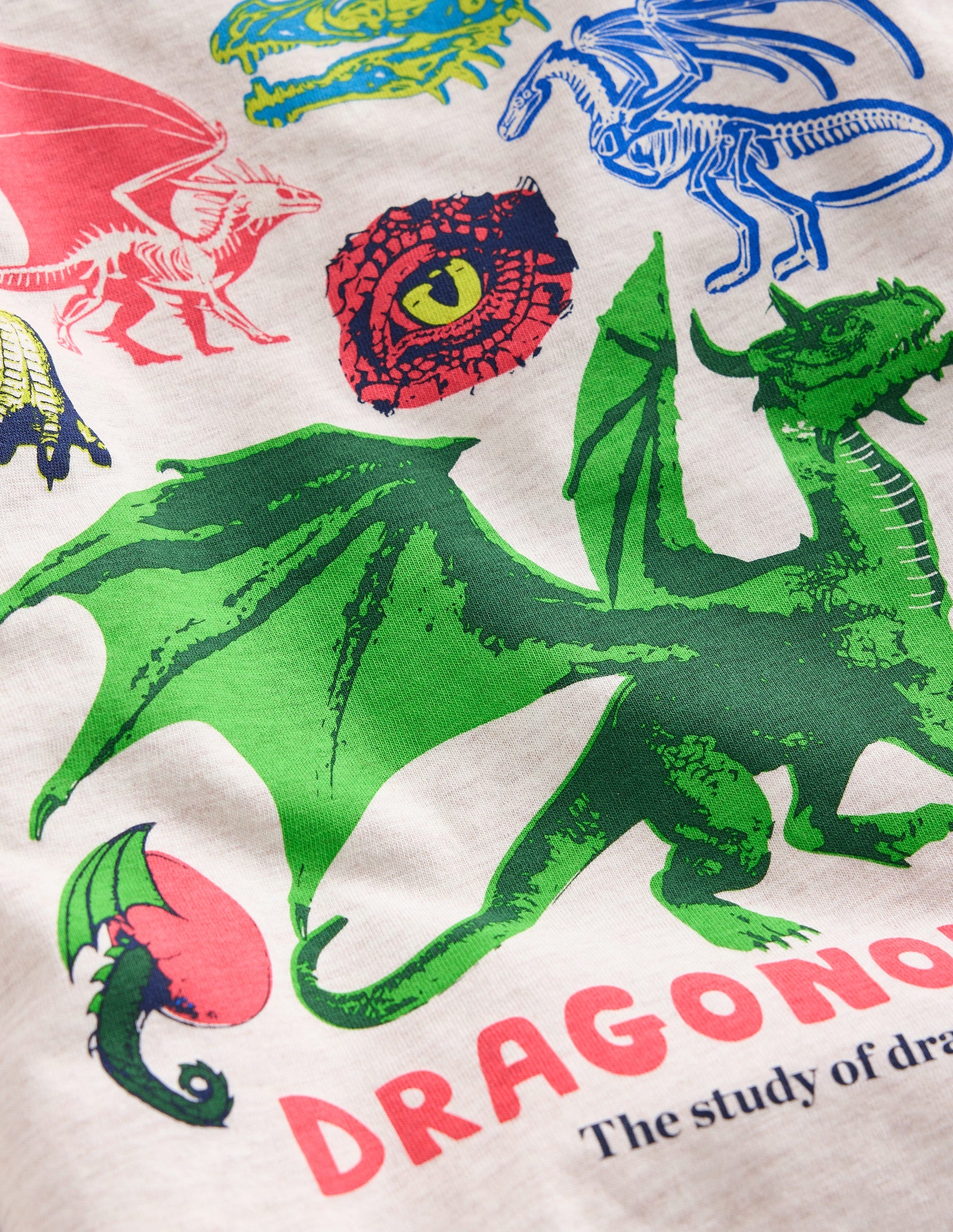 Educational T-Shirt-Oatmeal Marl Dragons-3