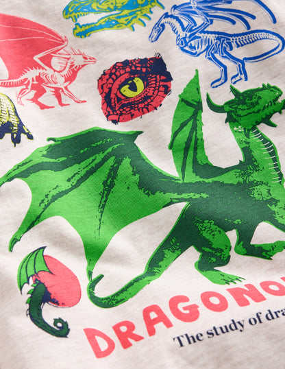 Educational T-Shirt-Oatmeal Marl Dragons-3