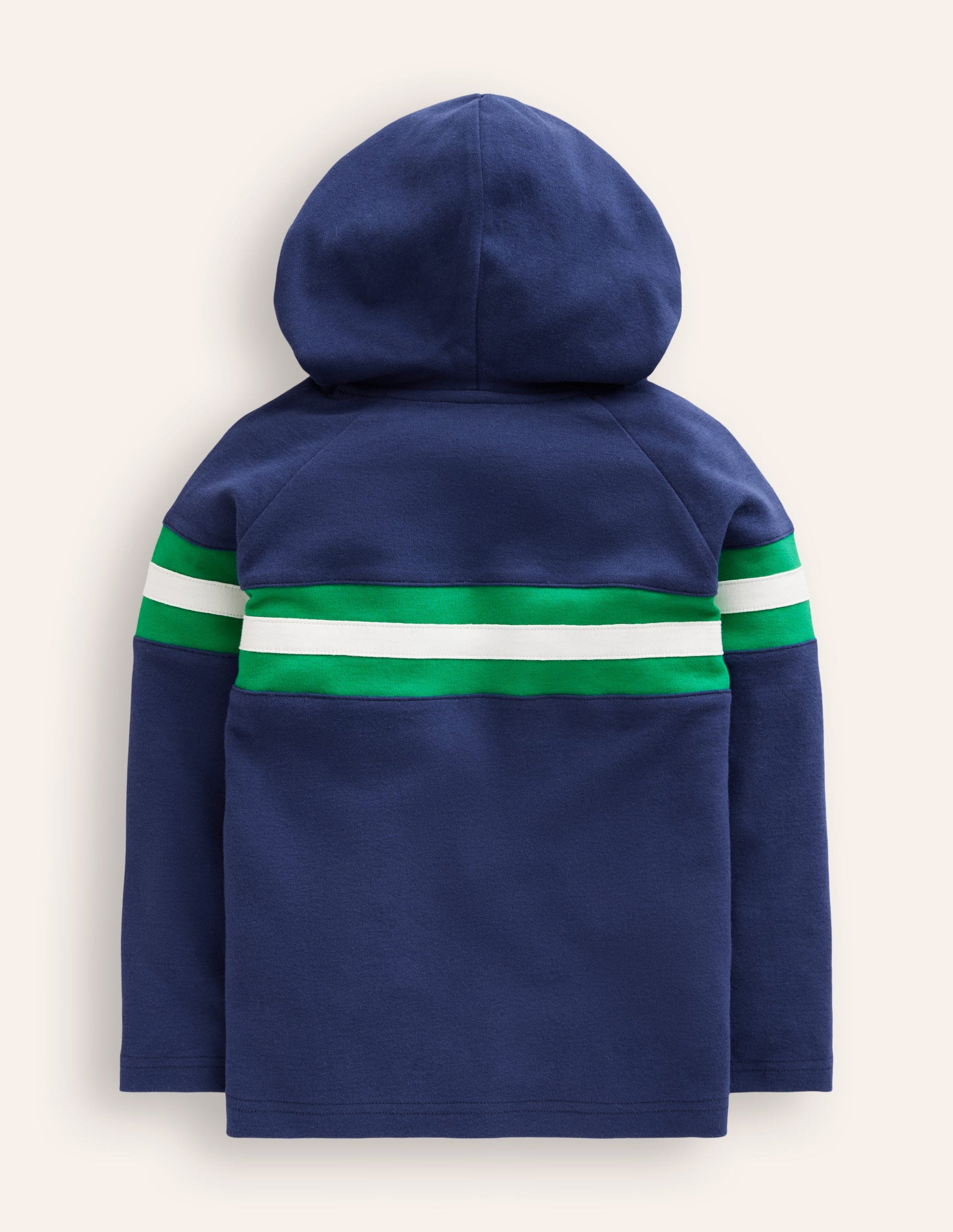 Supersoft Hooded Raglan-College Navy Chest Stripe-2