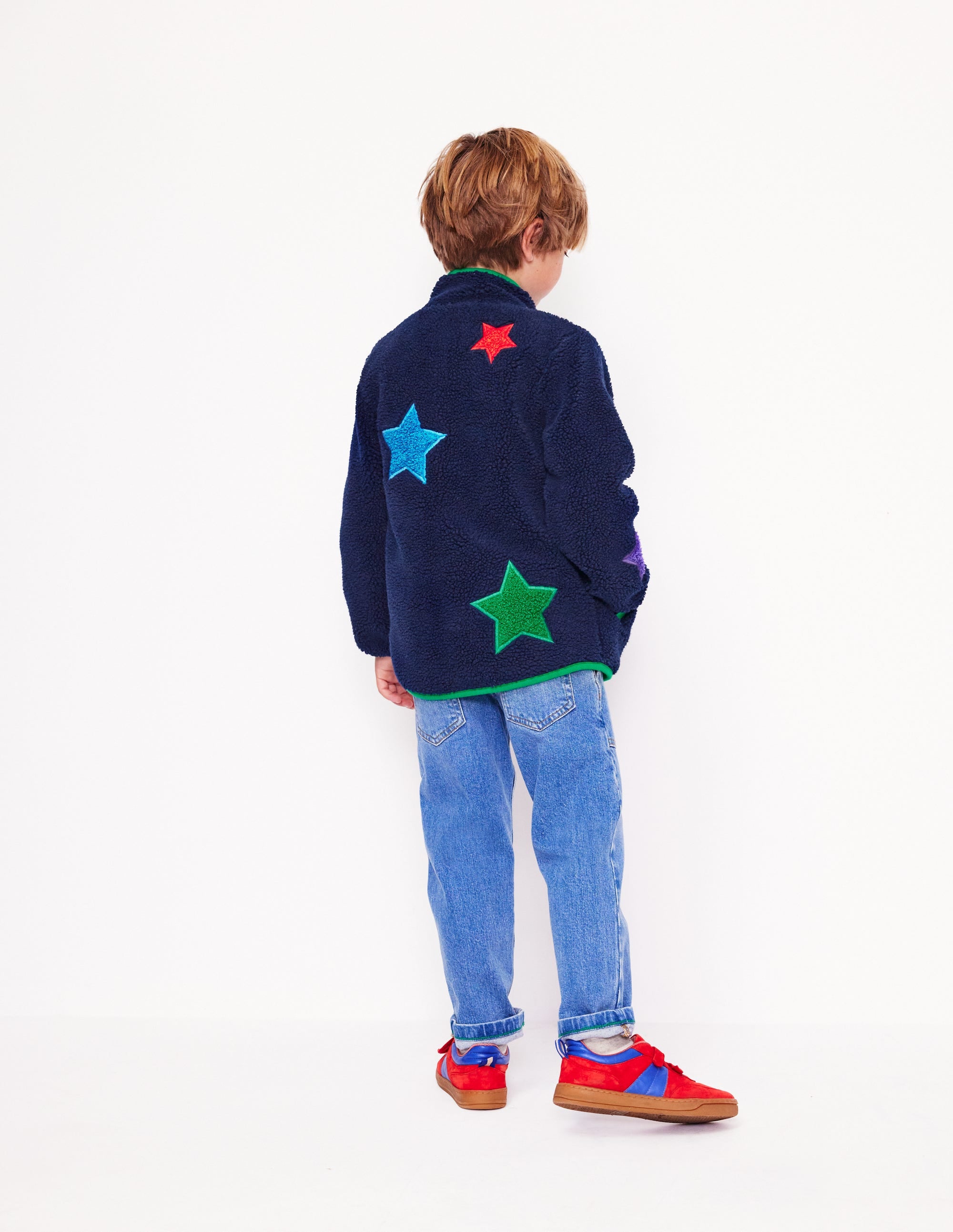 Cosy Borg Jacket-College Navy Star - Image 2