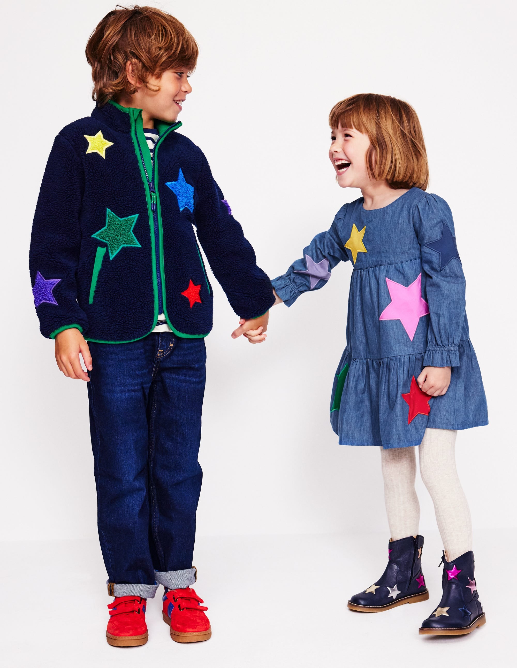 Cosy Borg Jacket-College Navy Star - Image 12