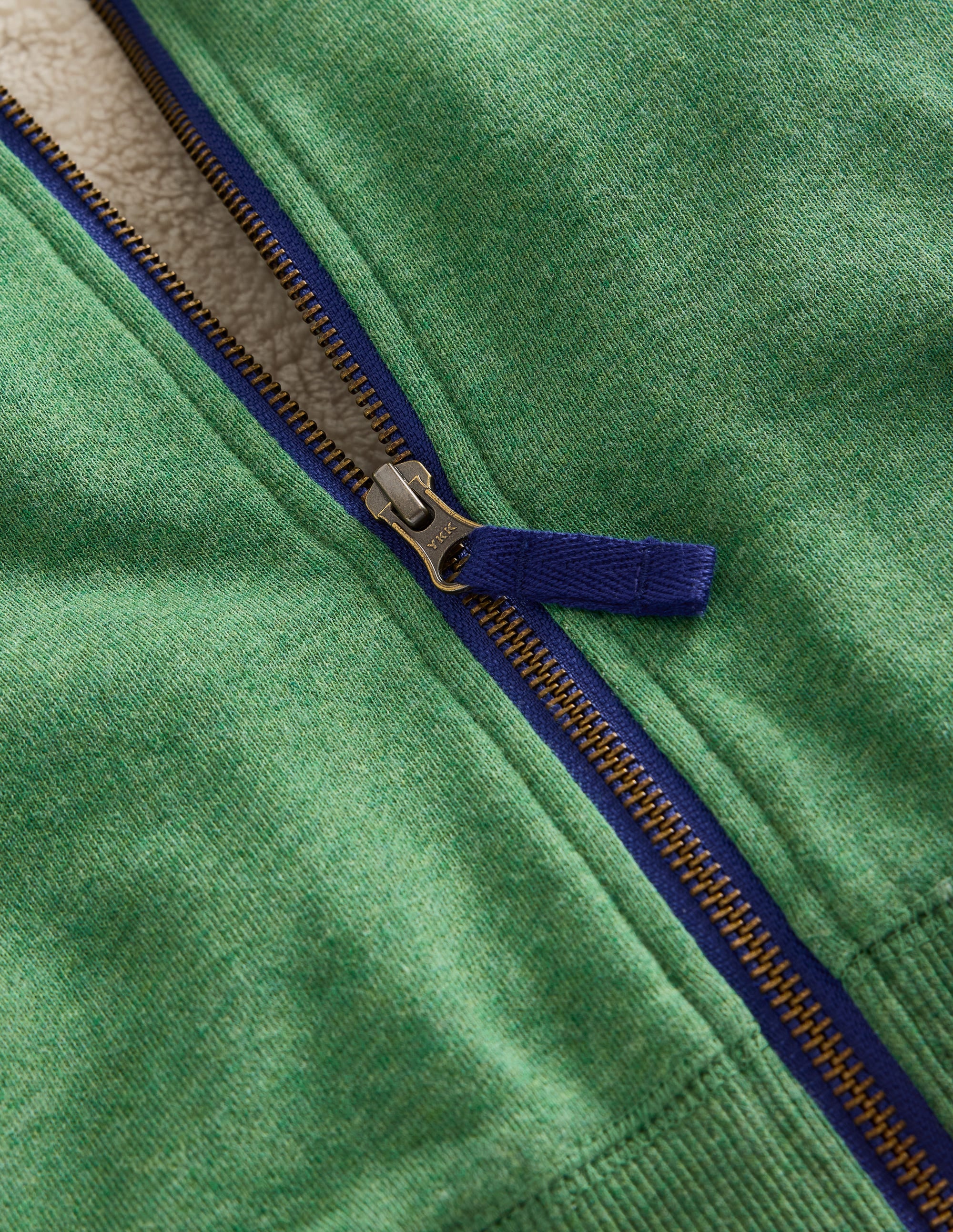 Shaggy-Lined Hoodie-Green Marl - Image 3