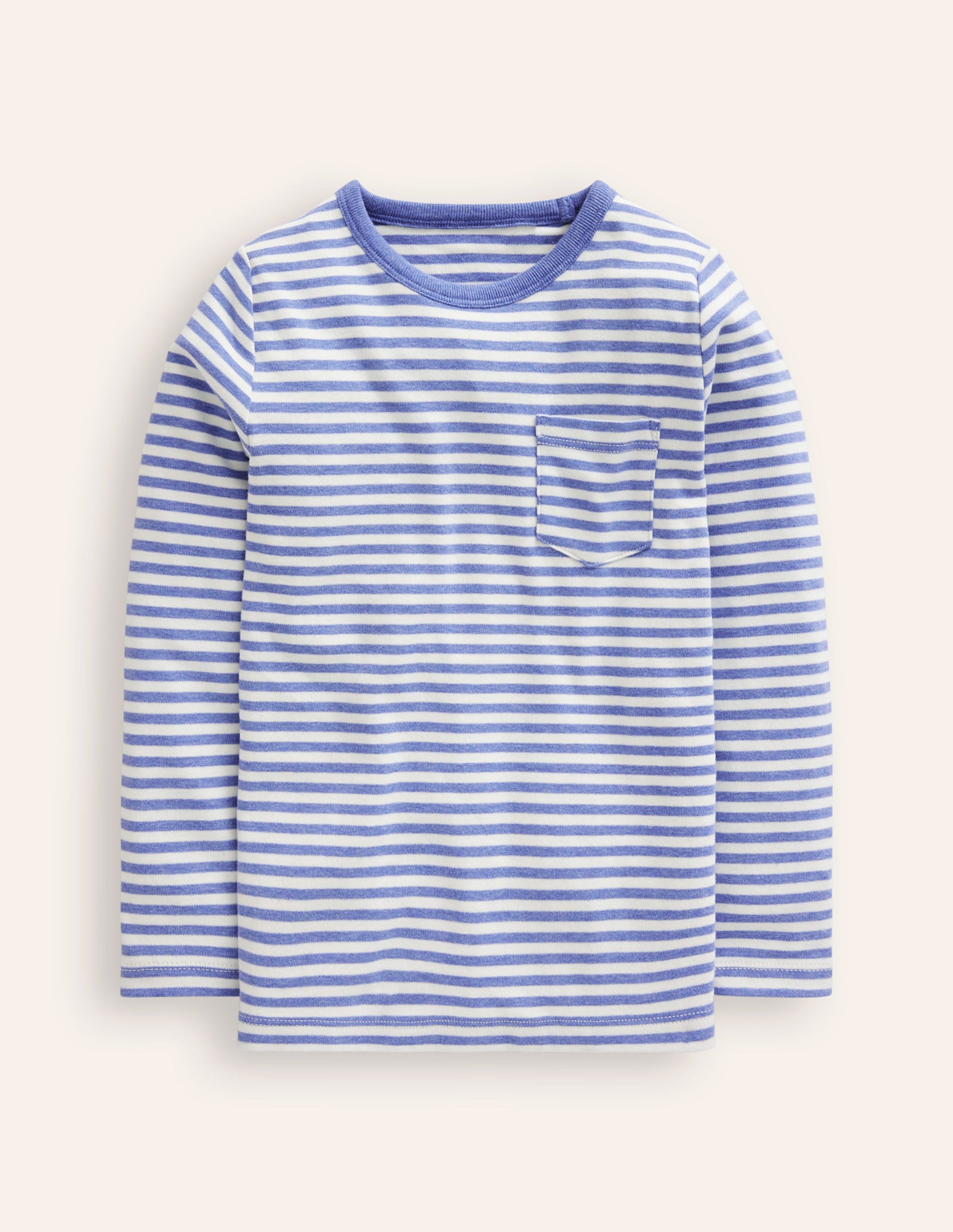 Cosy Brushed Top-Ivory/Bluejay-1