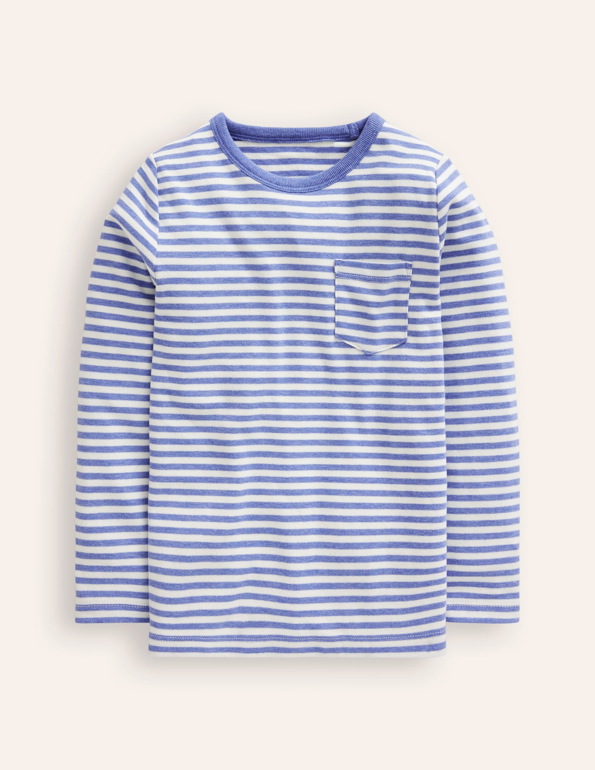 Cosy Brushed Top-Ivory/Bluejay - Image 1