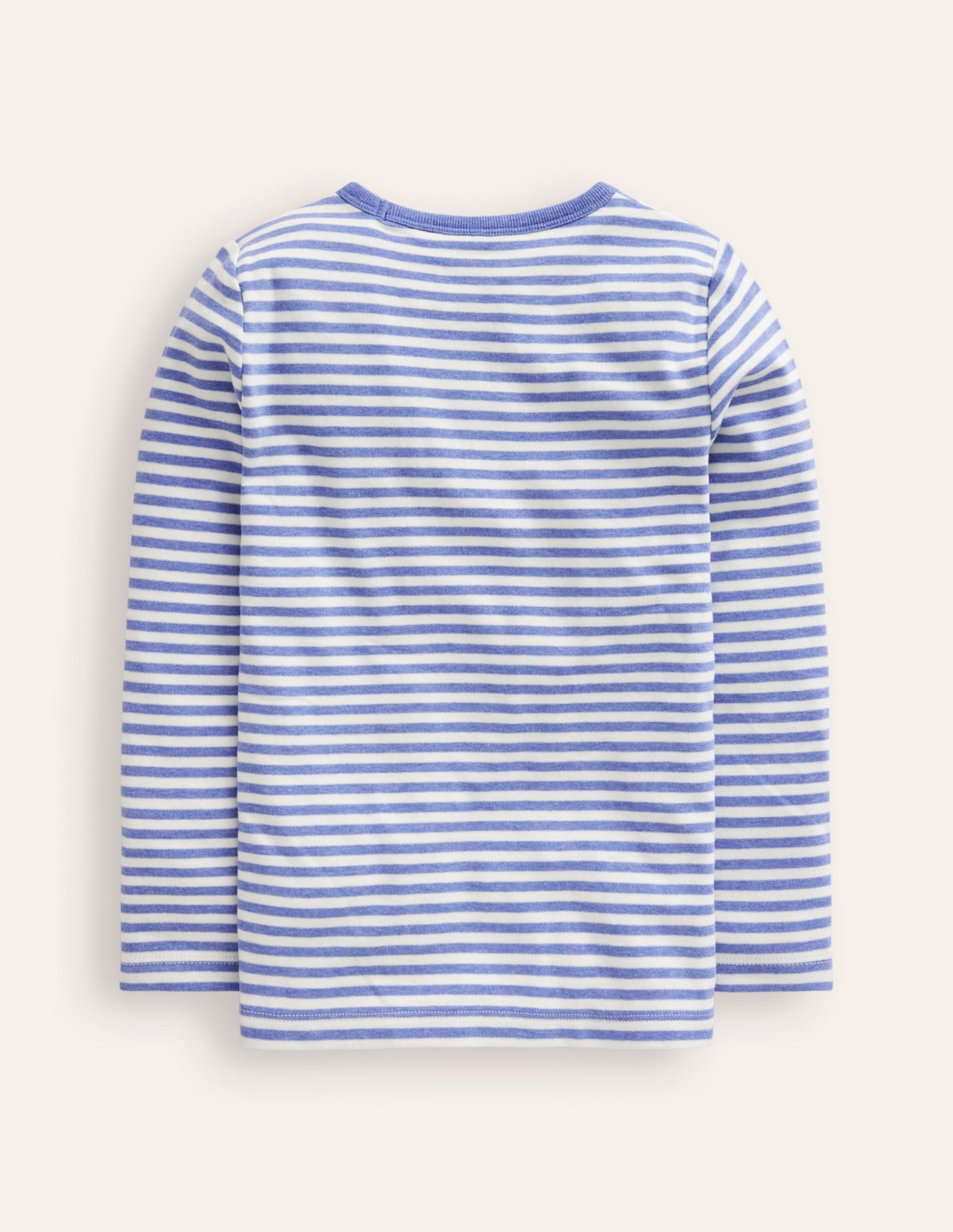Cosy Brushed Top-Ivory/Bluejay-2