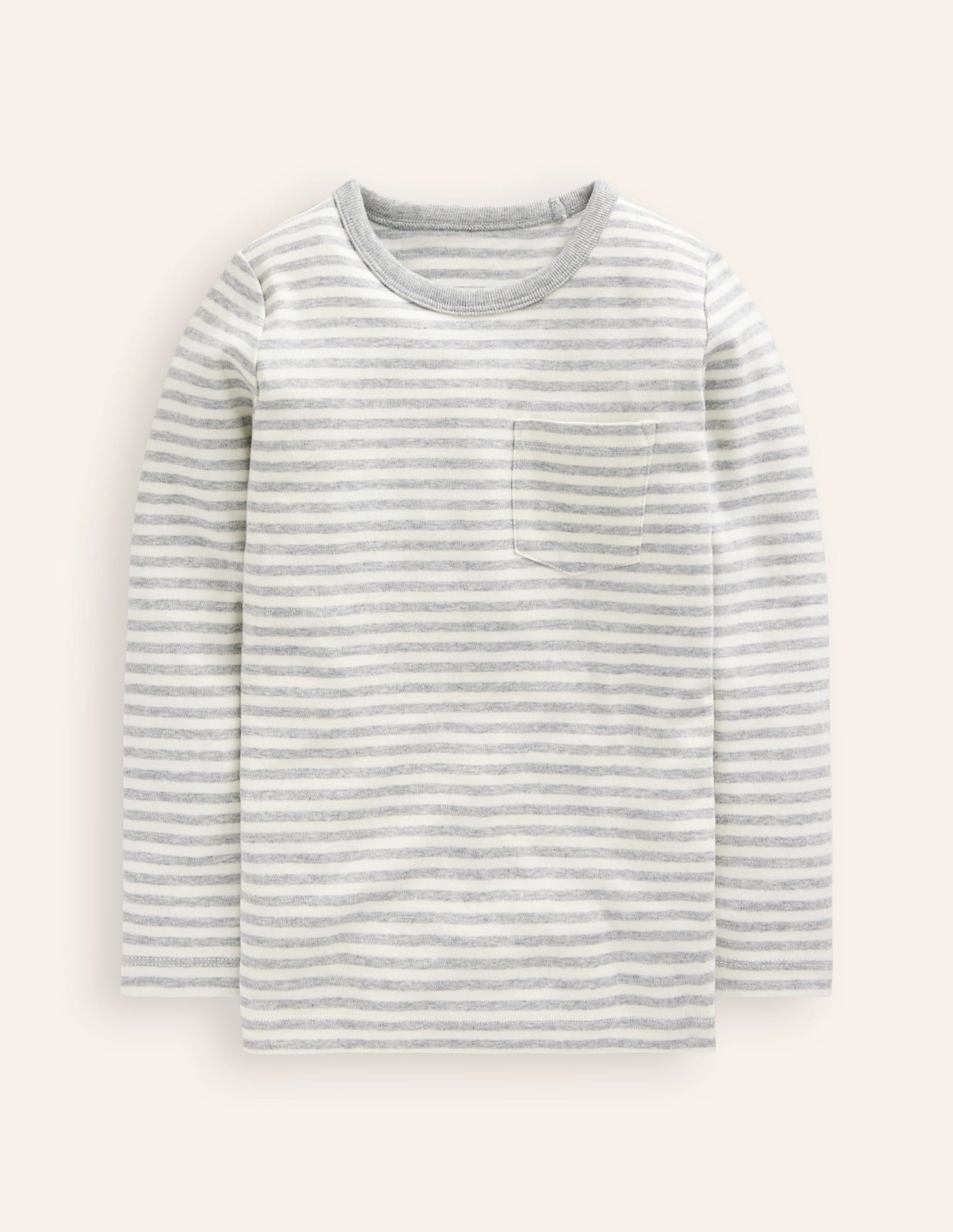 Cosy Brushed Top-Grey/Ivory-1