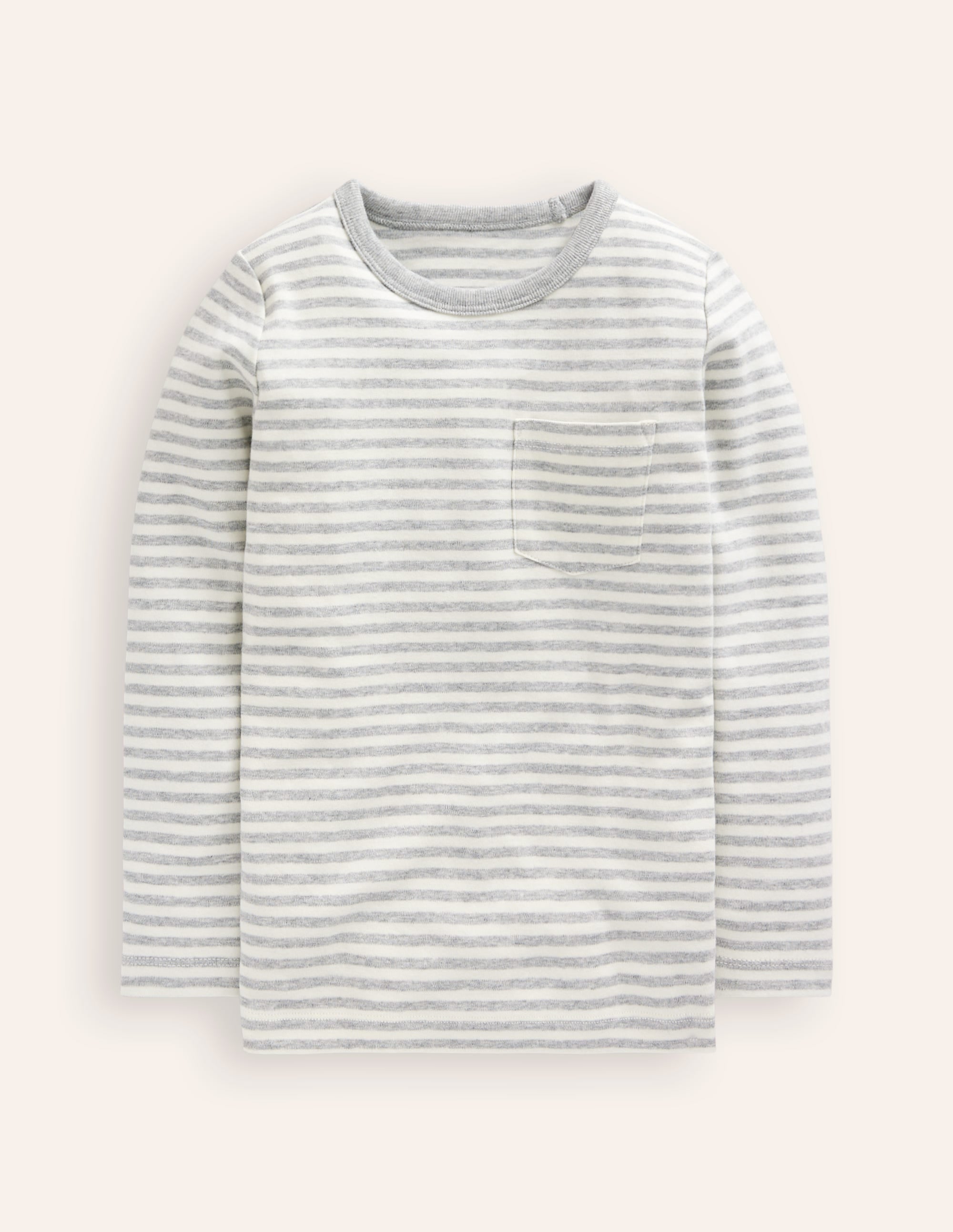 Cosy Brushed Top-Grey/Ivory - Image 1