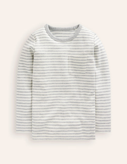 Cosy Brushed Top-Grey/Ivory-1