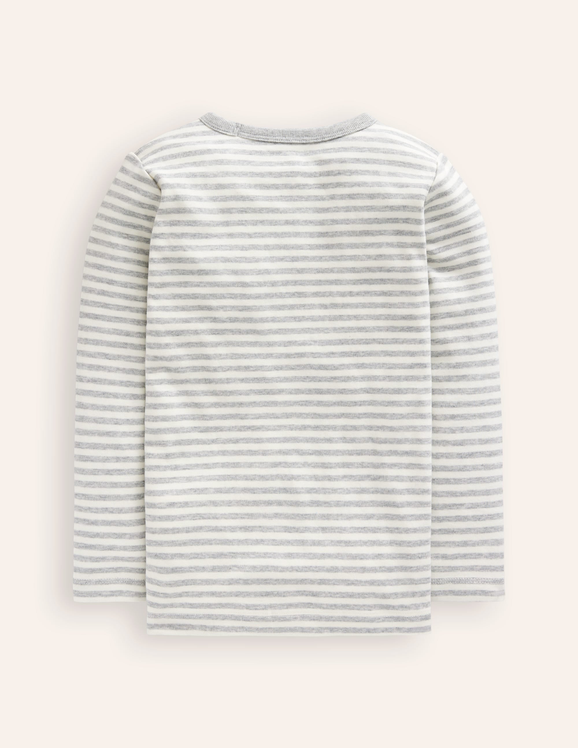 Cosy Brushed Top-Grey/Ivory - Image 2