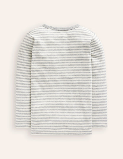 Cosy Brushed Top-Grey/Ivory-2