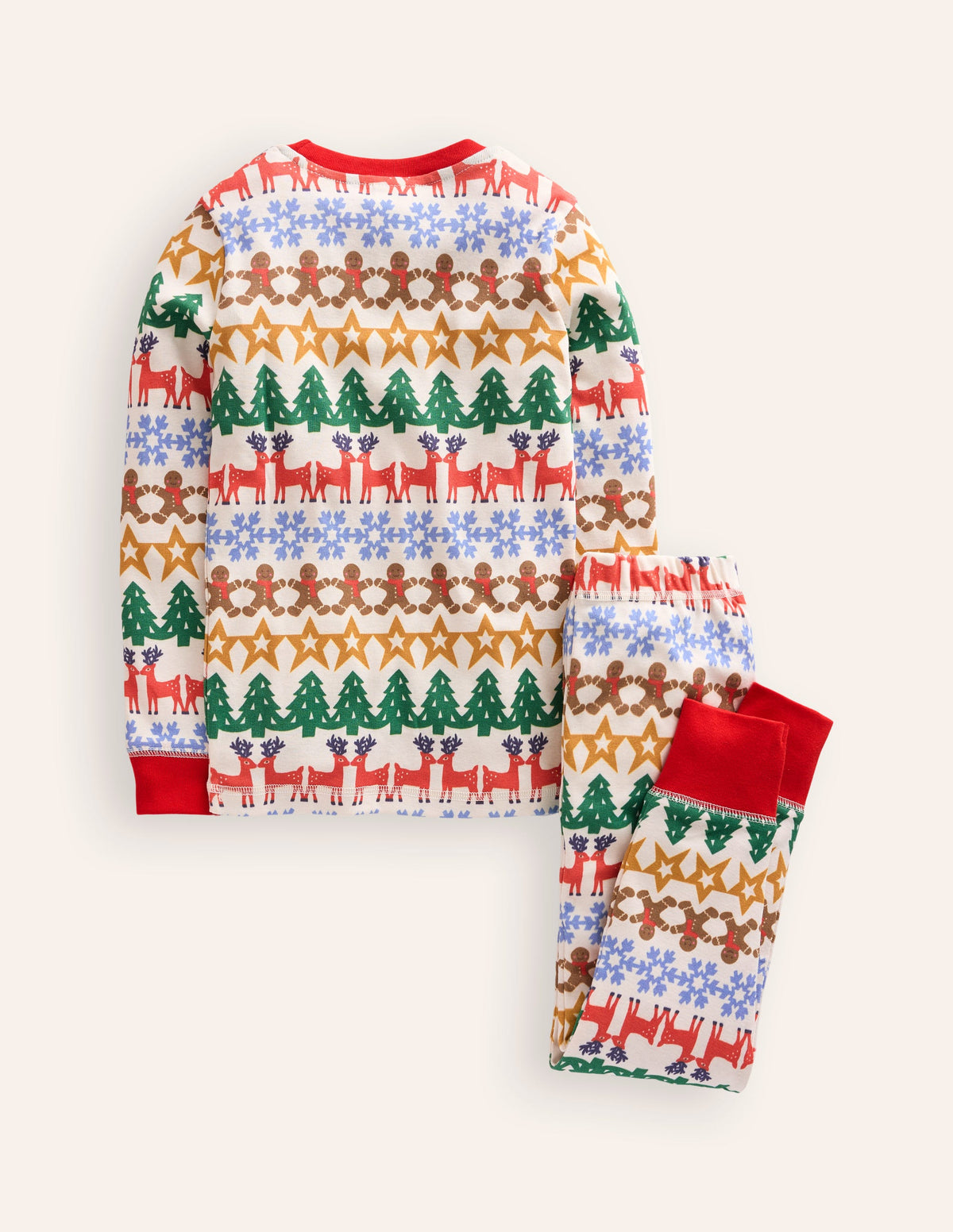 Snug Long John Pyjamas-Gingerbread Fair Isle - Image 2