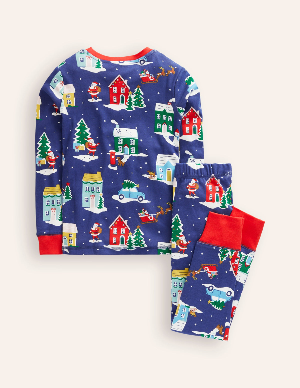 Snug Long John Pyjamas-Christmas Houses - Image 2