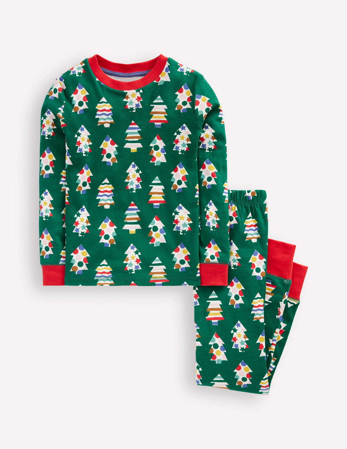 Snug Glow-In-The-Dark Pyjamas-Christmas Trees - Image 1
