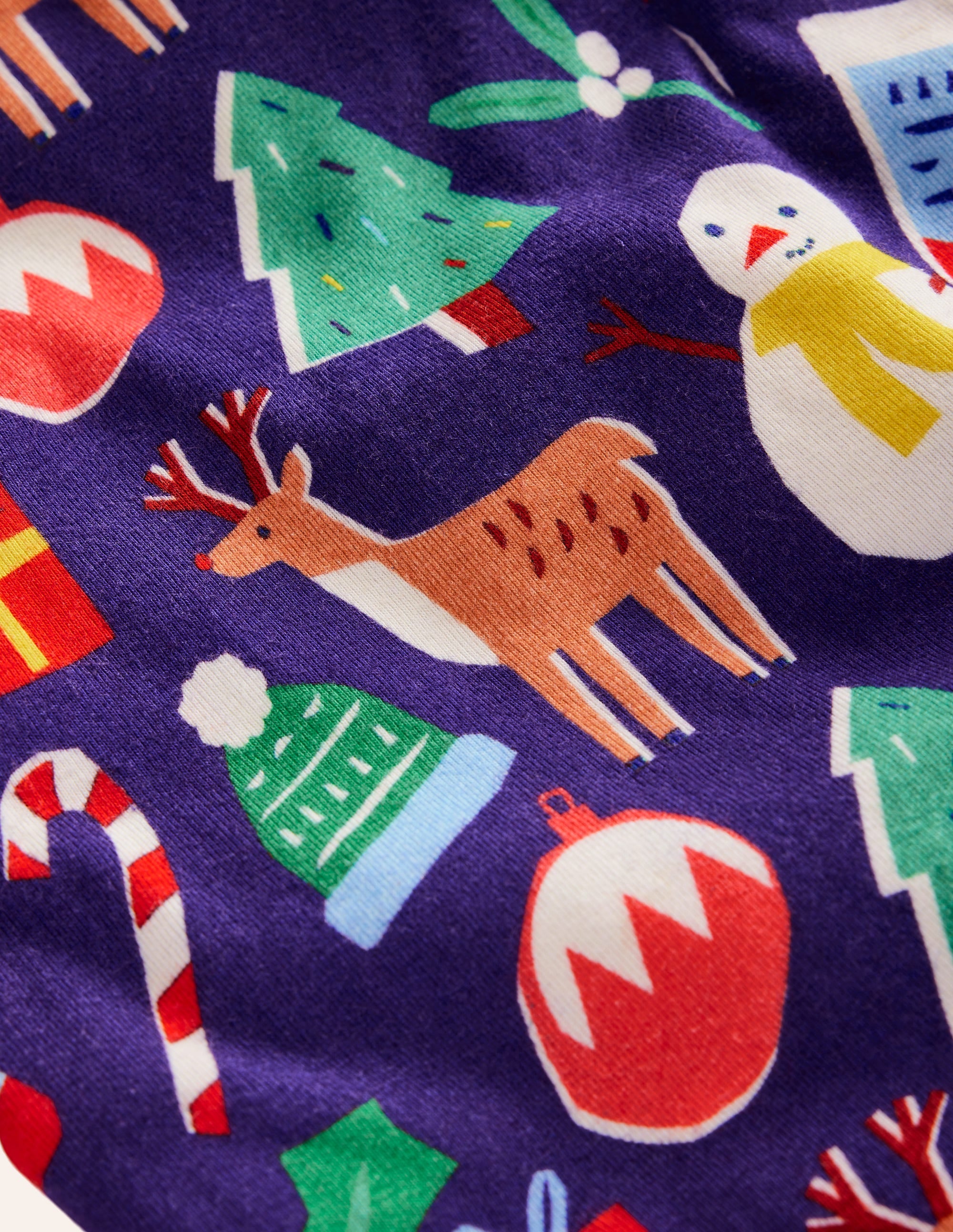 Snug Twin Pack Pyjamas-Christmas Presents and Stripe - Image 3