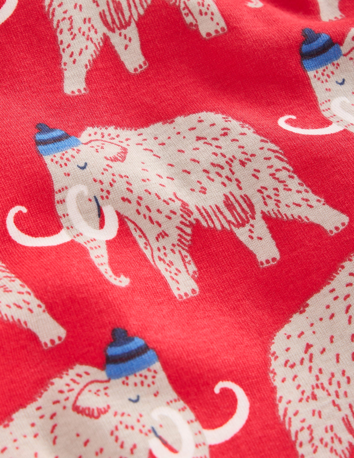 Snug Twin Pack Pyjamas-Red Mammoth and Grey Stripe - Image 3