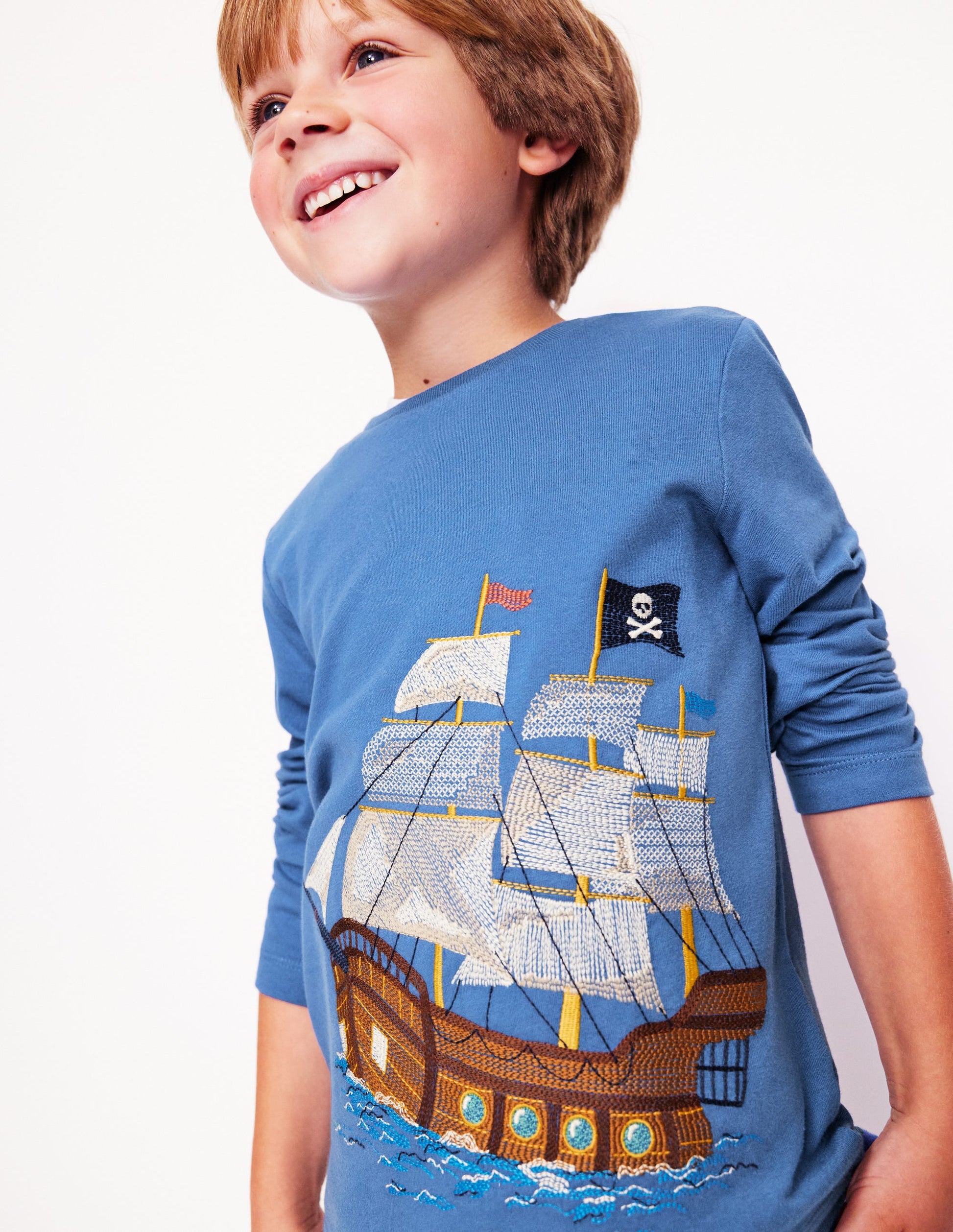 Superstitch T-shirt-Bluejay Pirate ship-3