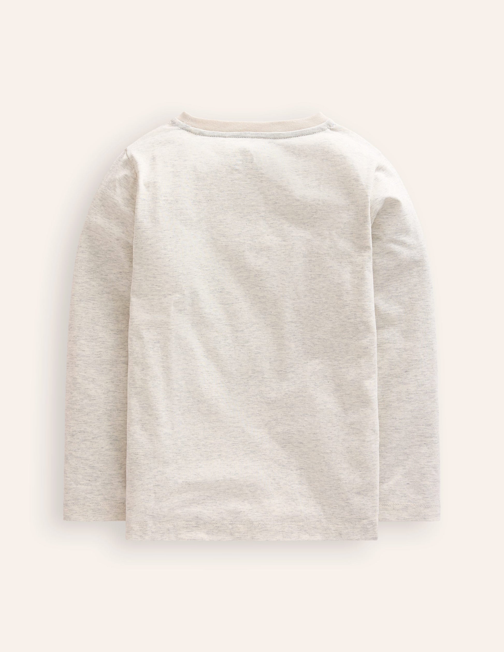 The Janet Applique T-shirt-Oatmeal Marl Janet-2