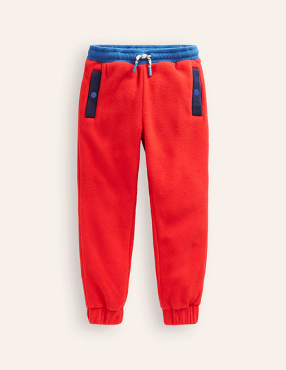 Cosy Fleece Joggers-Poppy Red Multi-1