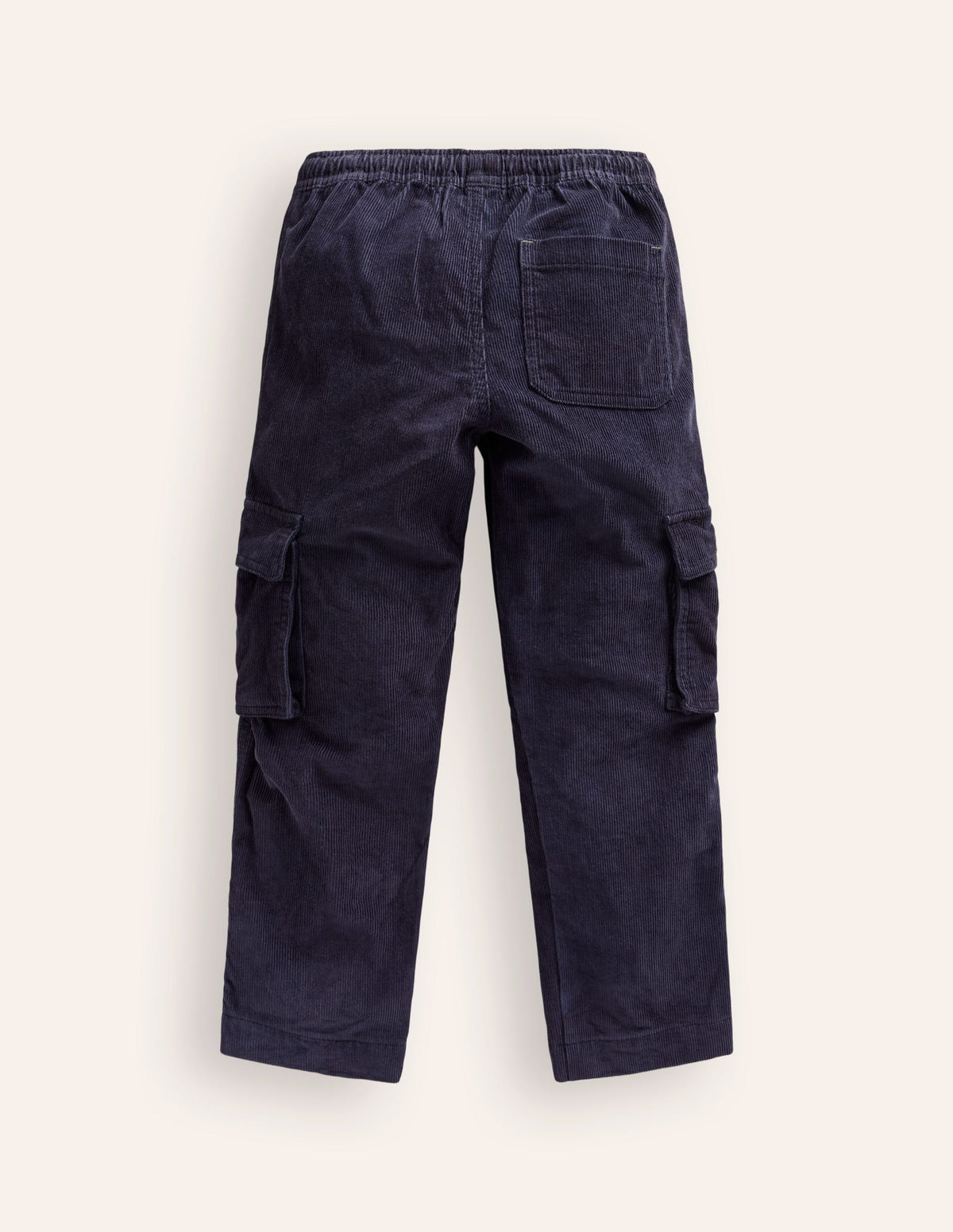 Pull-On Cord Cargo Trousers-French Navy-2