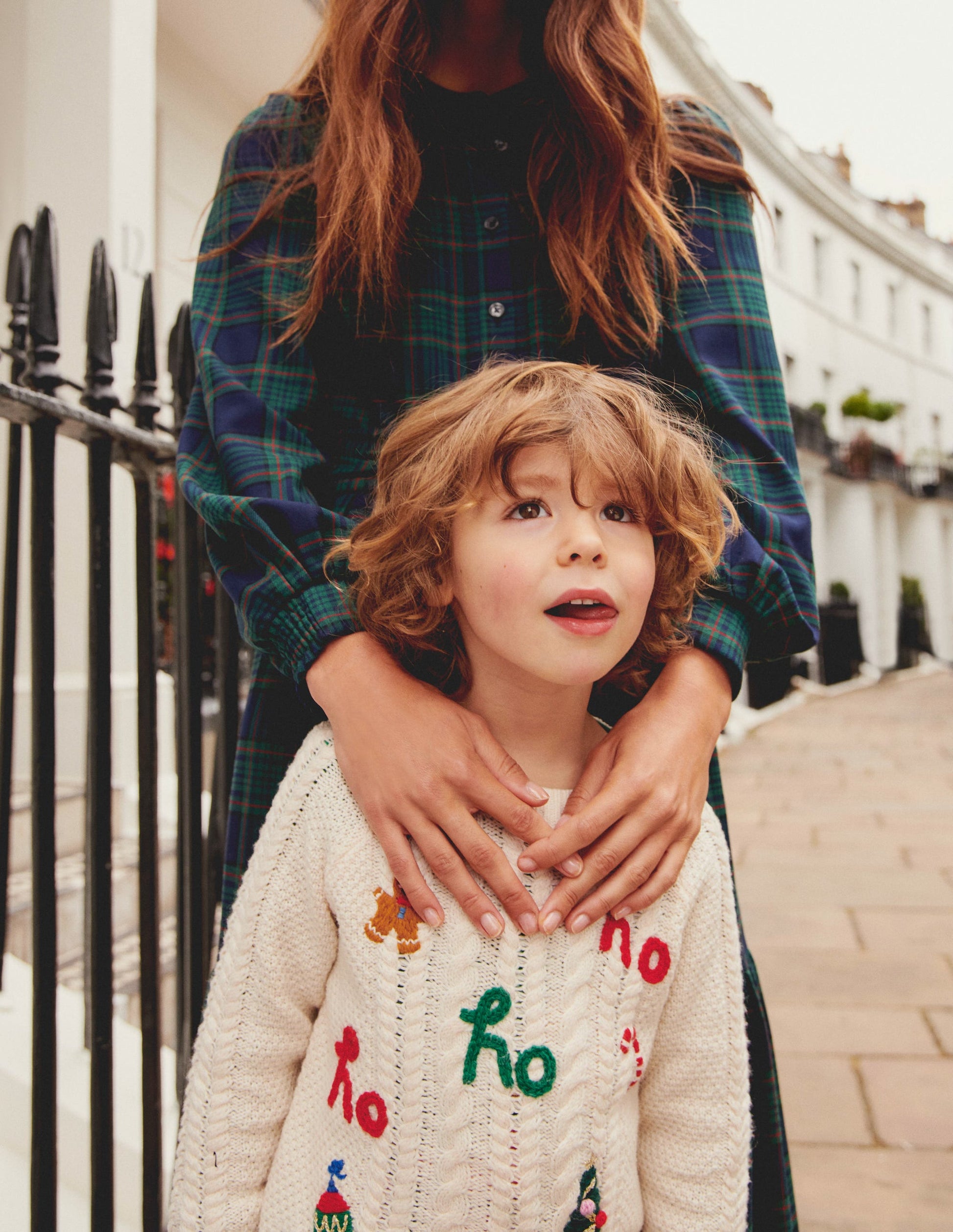 Festive Cable Jumper-Ecru Marl-6