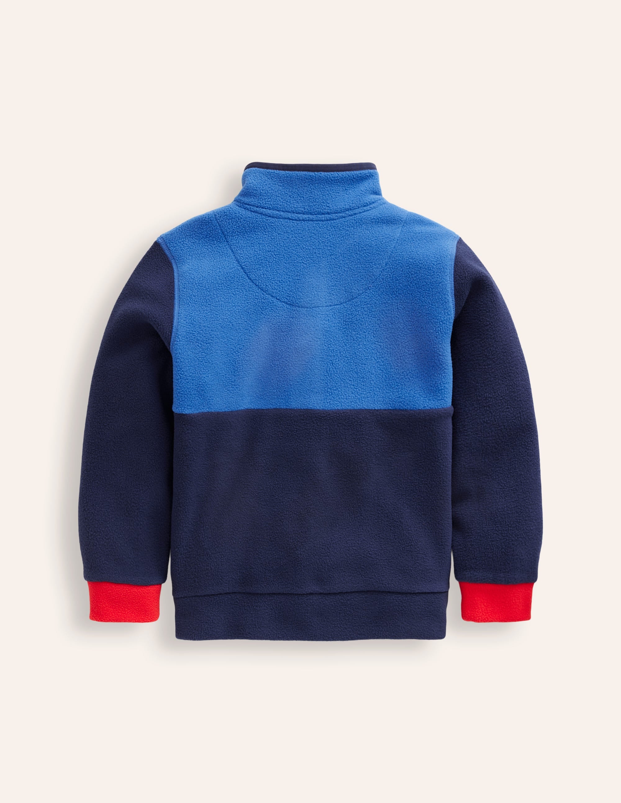 Cosy Fleece Pop Over-College Navy Colourblock - Image 2