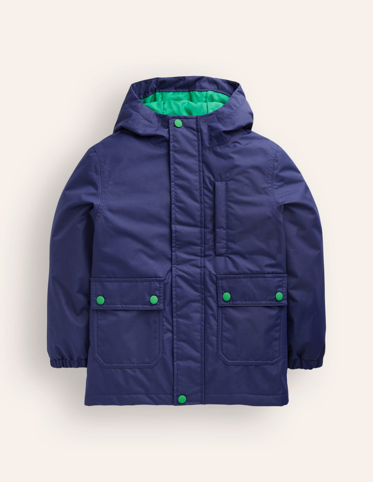 4-in-1 Waterproof Coat-College Navy - Image 1