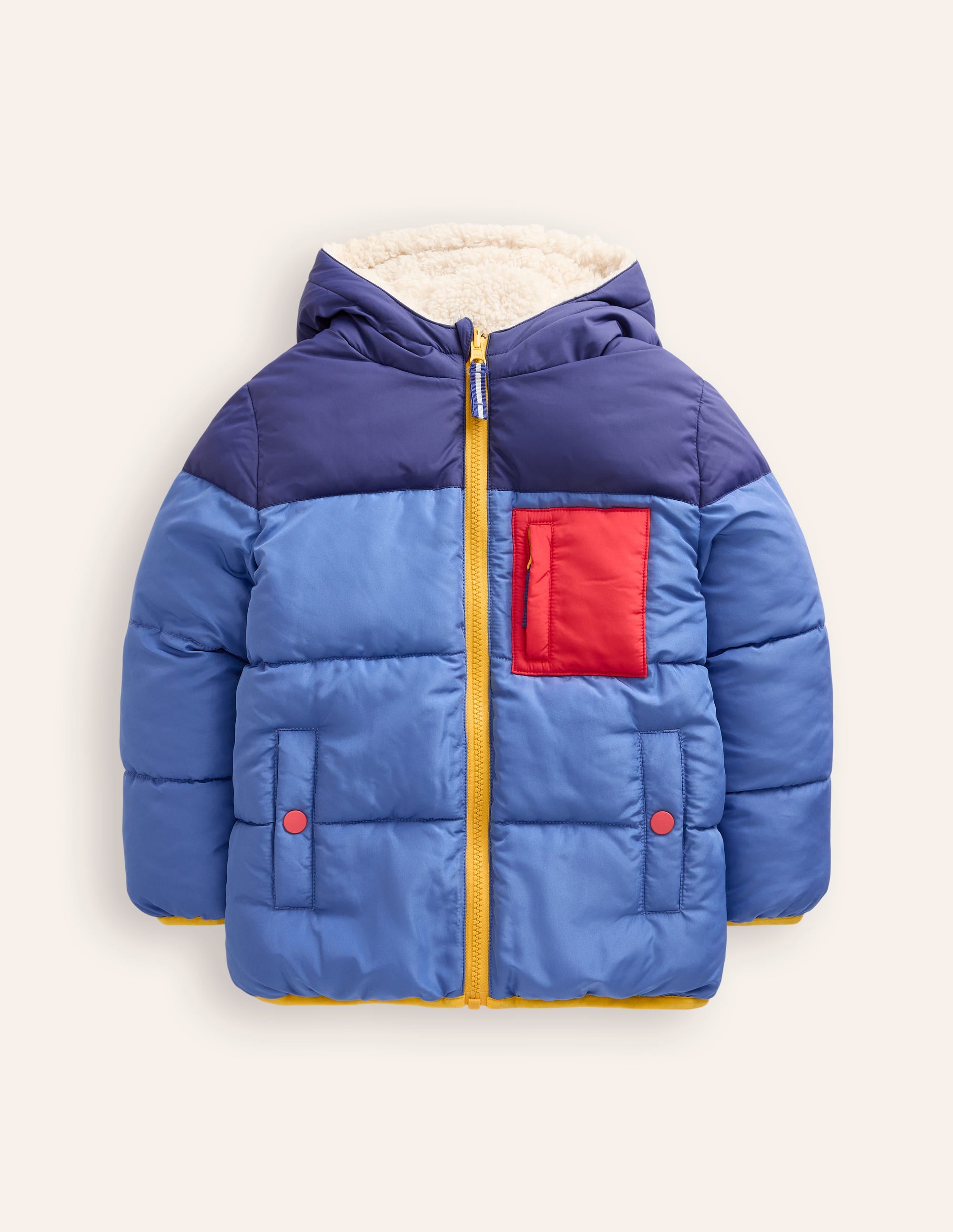 Reversible Cosy Borg Coat-Bluejay - Image 1