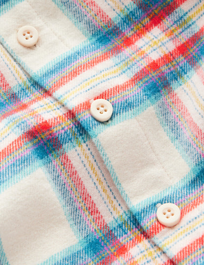 Woven Pyjamas Set-Ivory Multi Check-3