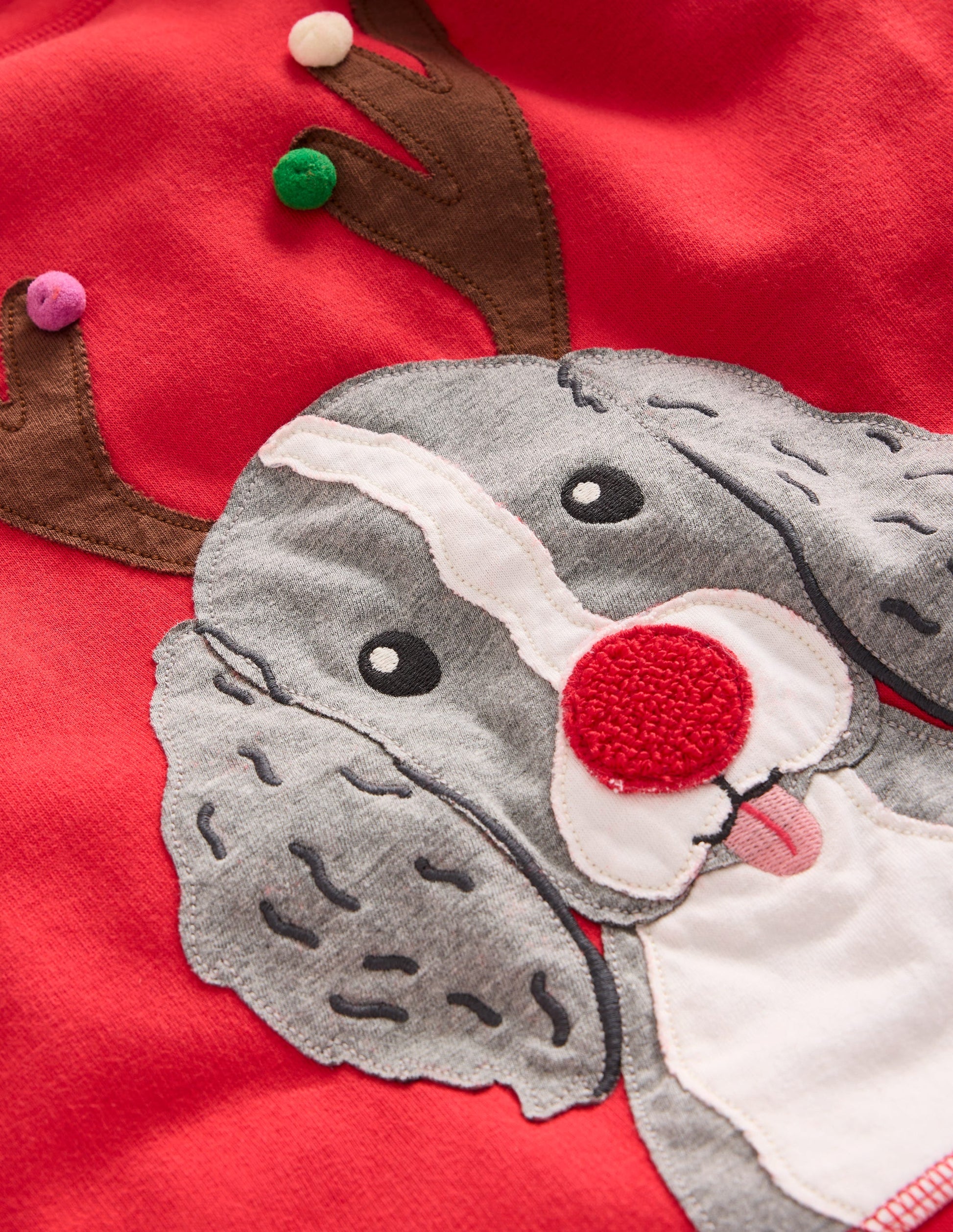 Cosy Festive Sweatshirt-Poppy Red Dog-3