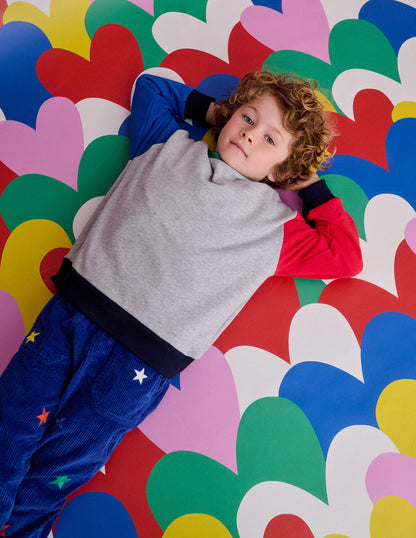 Rainbow Sweatshirt-Grey Marl Colourblock-5